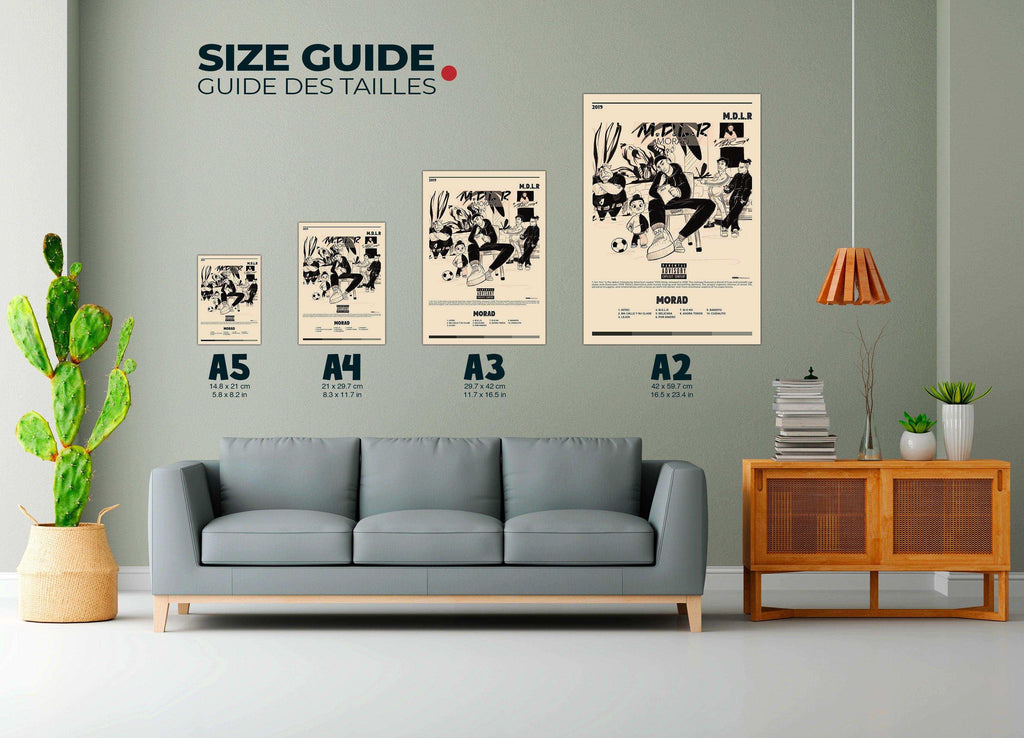 Affiche murale Morad disponible en plusieurs formats, faite en France, livraison gratuite 48h, cadeau idéal pour Noël
