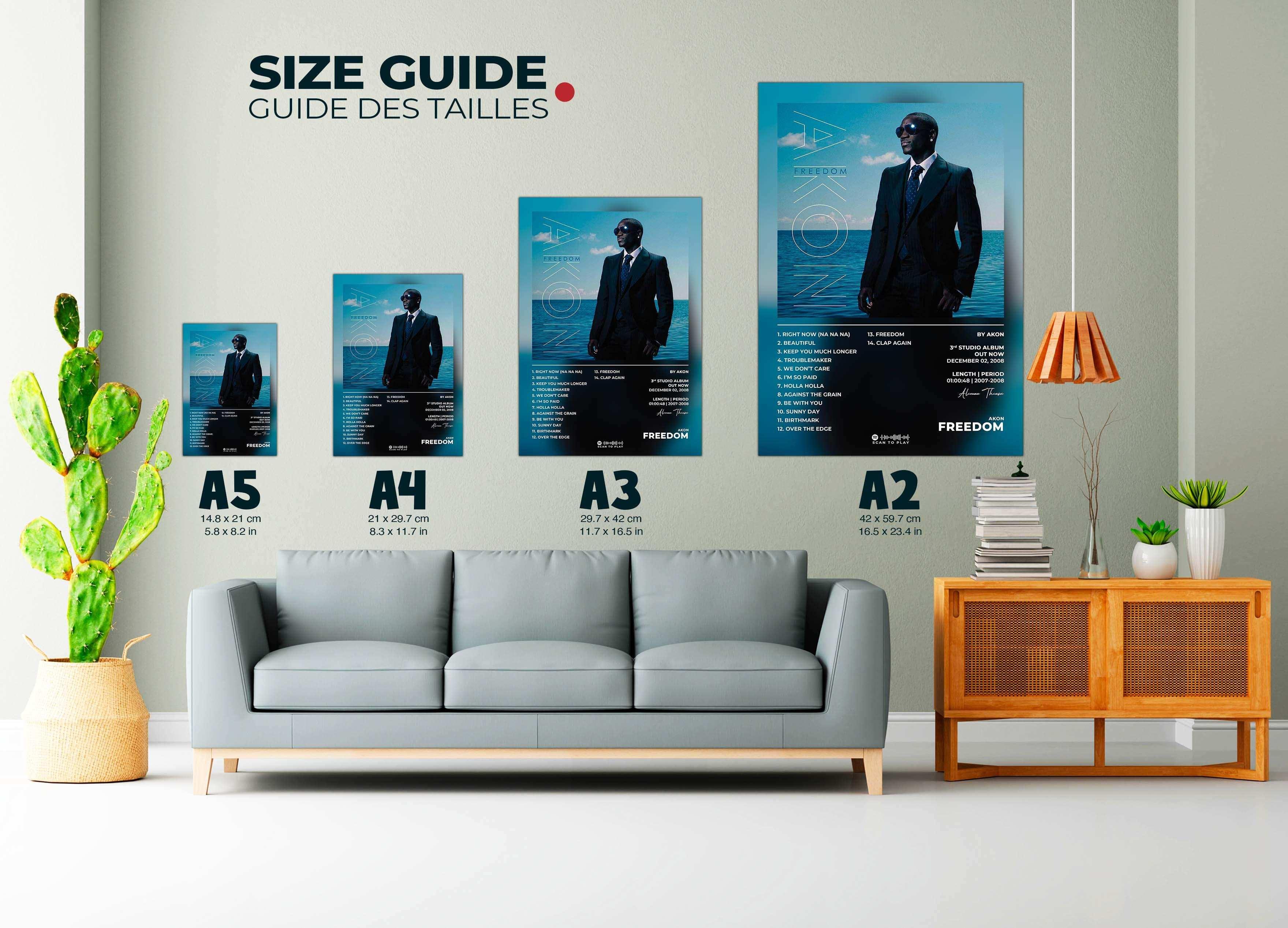 Posters muraux tailles A2 A3 A4 A5 en salon, fait en France, livraison 48h, cadeau Noël idéal