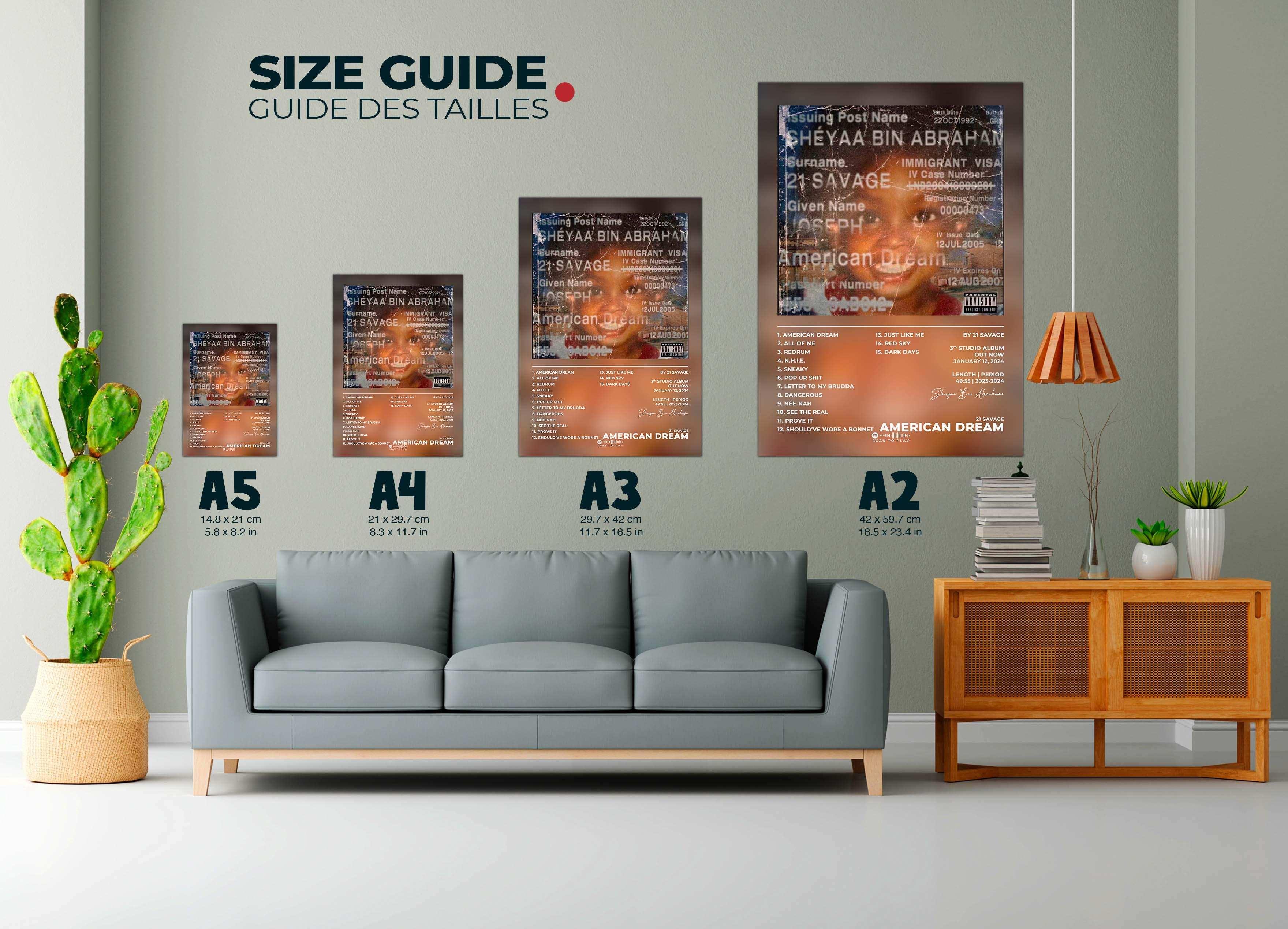 Affiche murale de taille A2 à A5, faite en France, livraison gratuite 48h, cadeau idéal Noël.