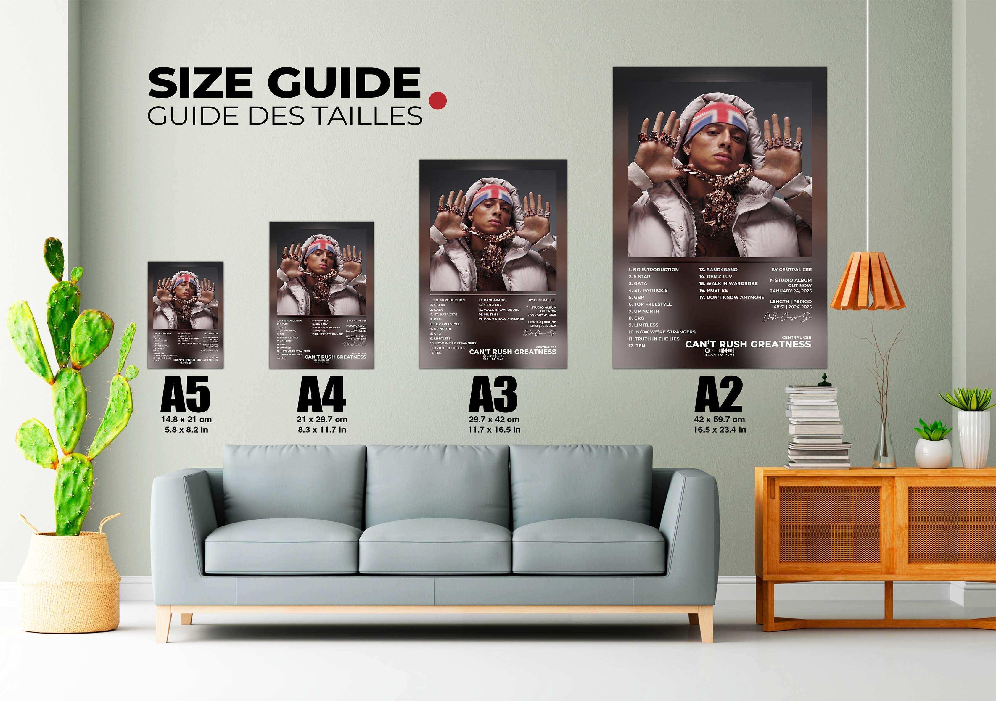 Can't Rush Greatness Central Cee Poster - Backyard