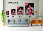 Affiches Future Nostalgia de tailles A2 à A5 sur un mur, fait en France, livraison 48h, cadeau idéal Noël