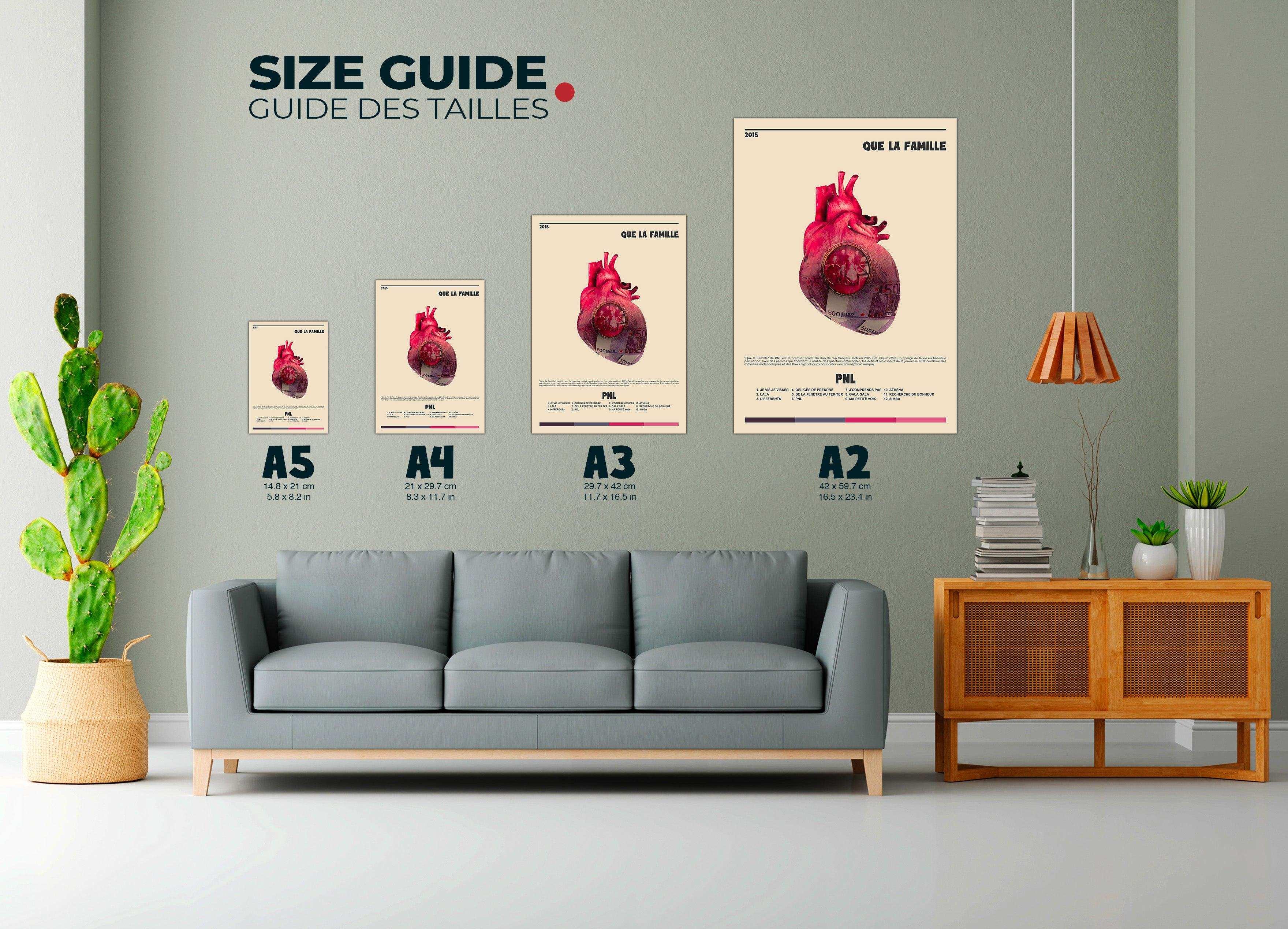 Affiches cœur anatomique accrochées au mur, fait en France, livraison gratuite 48h, cadeau idéal Noël