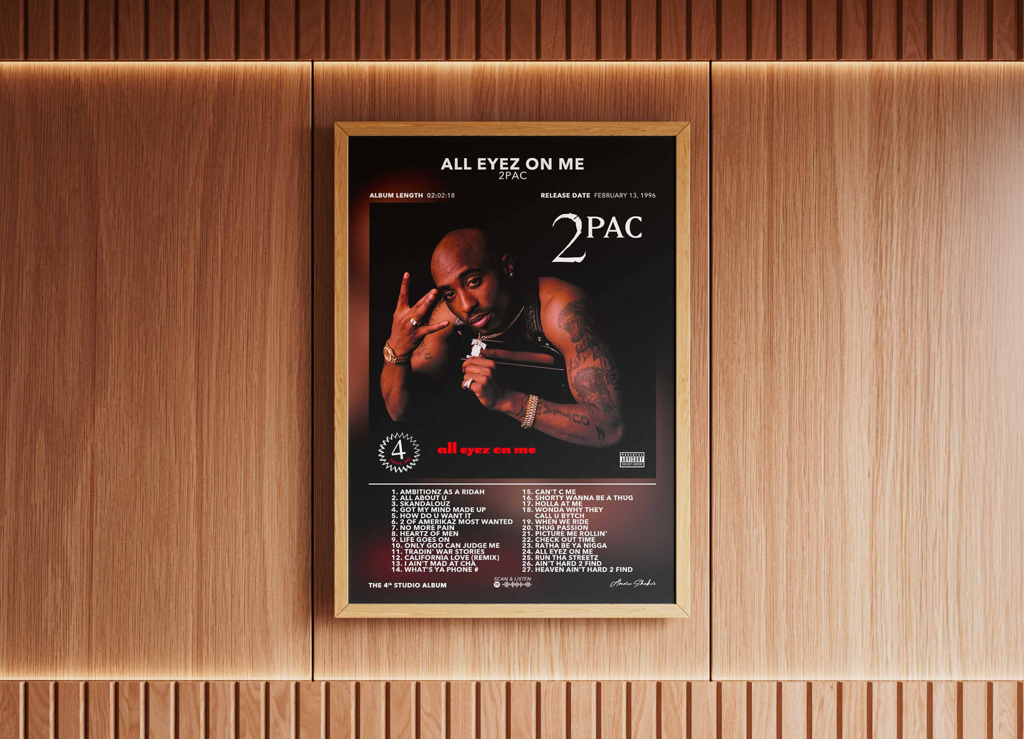 Poster All Eyez On Me 2Pac