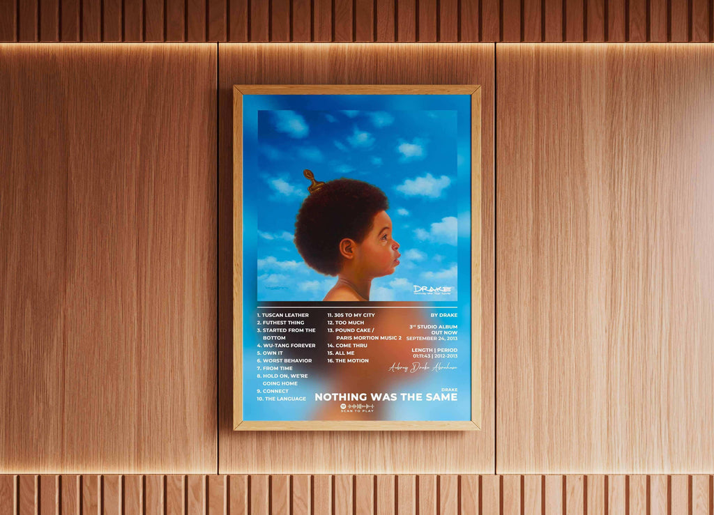 Affiche encadrée d'un enfant sur fond de ciel bleu, fait en France, livraison gratuite 48h, cadeau idéal Noël