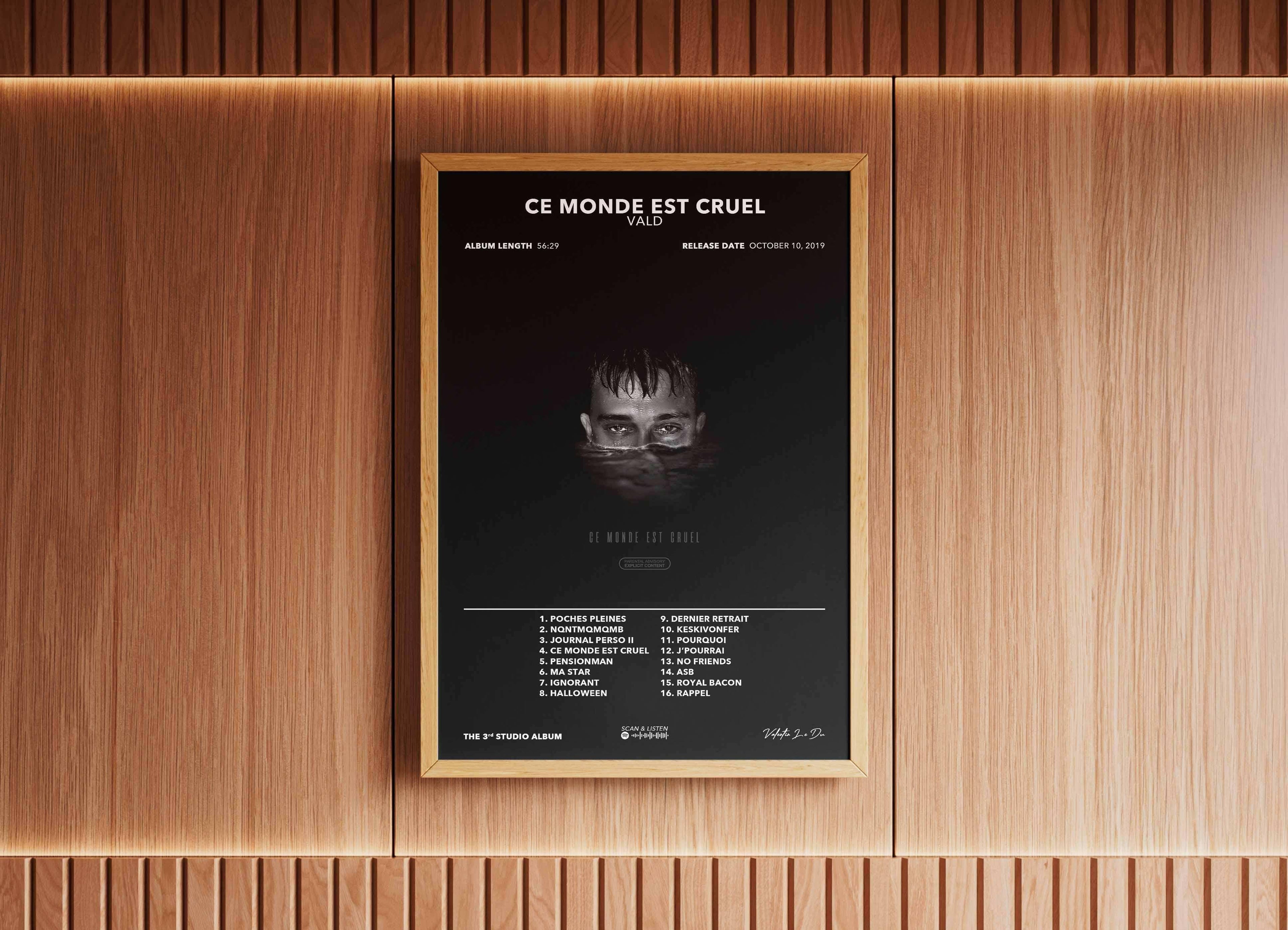 Poster Ce Monde Est Cruel Vald - Backyard