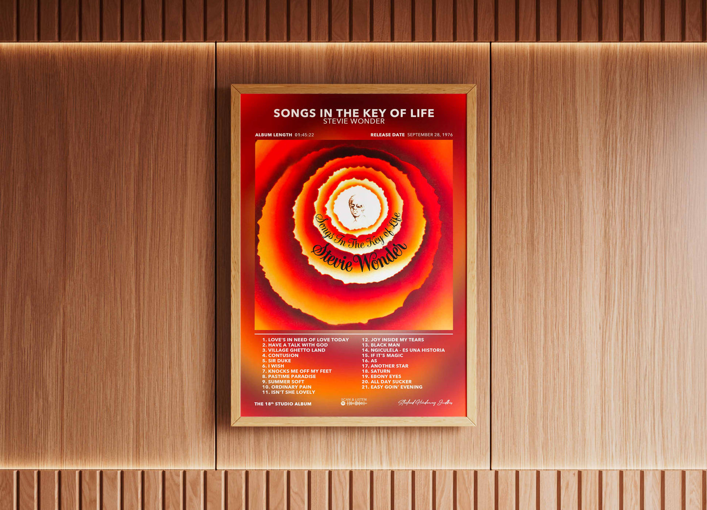 Poster Songs In The Key Of Life Stevie Wonder