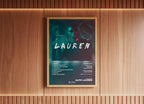 Affiche de l'album Alph Lauren exposée sur mur bois, fait en France, livraison 48h gratuite, cadeau idéal pour Noël
