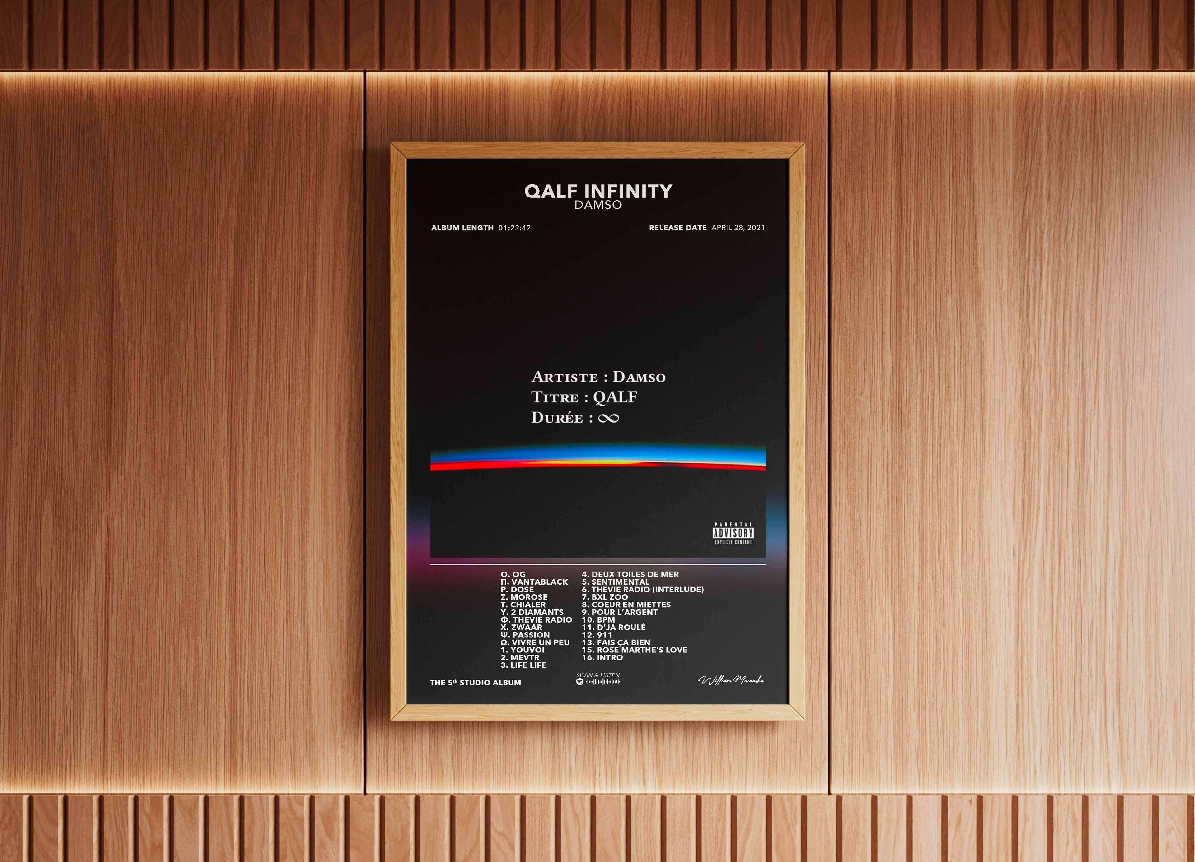 Poster Qalf Infinity Damso - Backyard