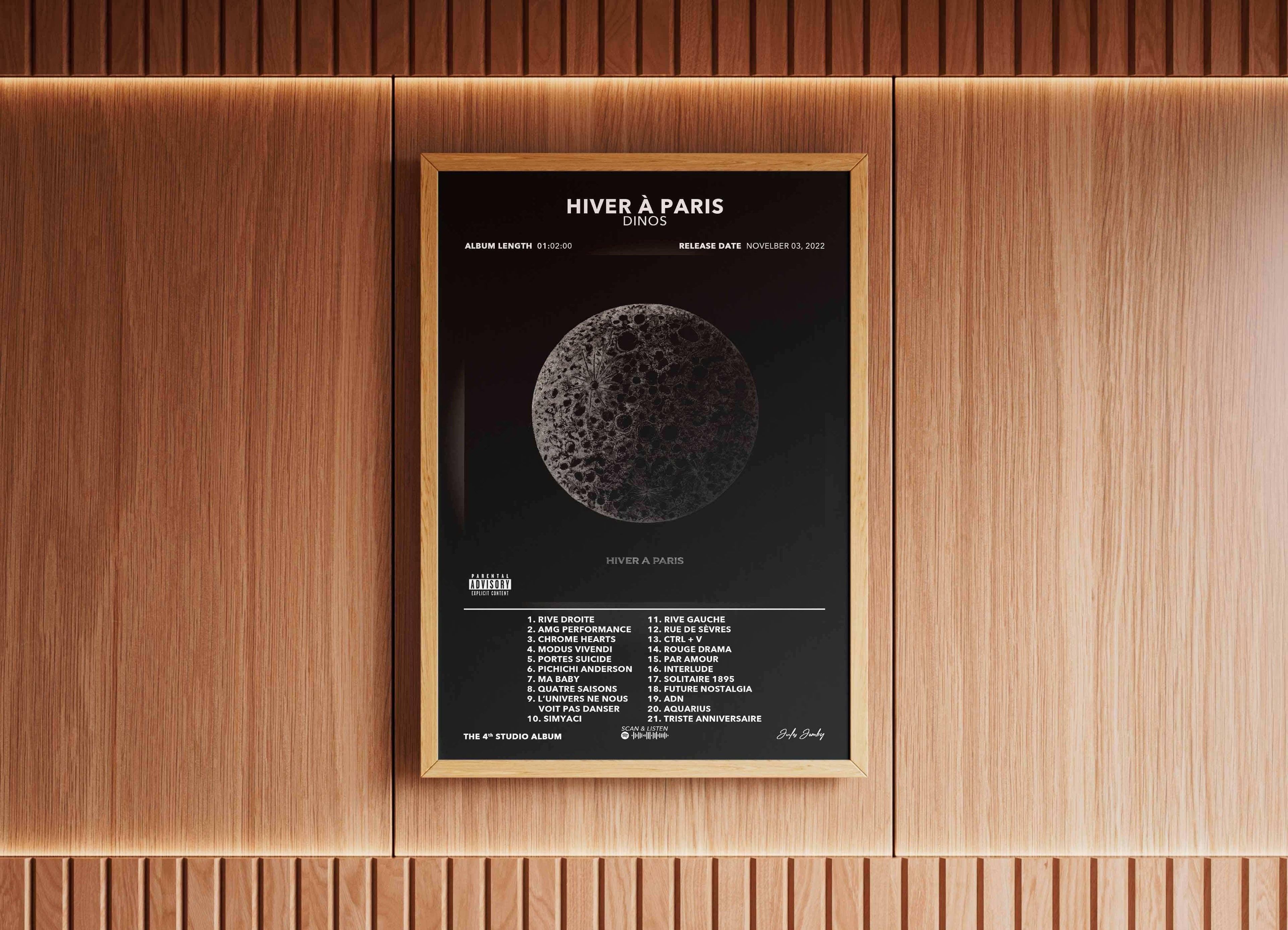 Poster Hiver À Paris Dinos - Backyard