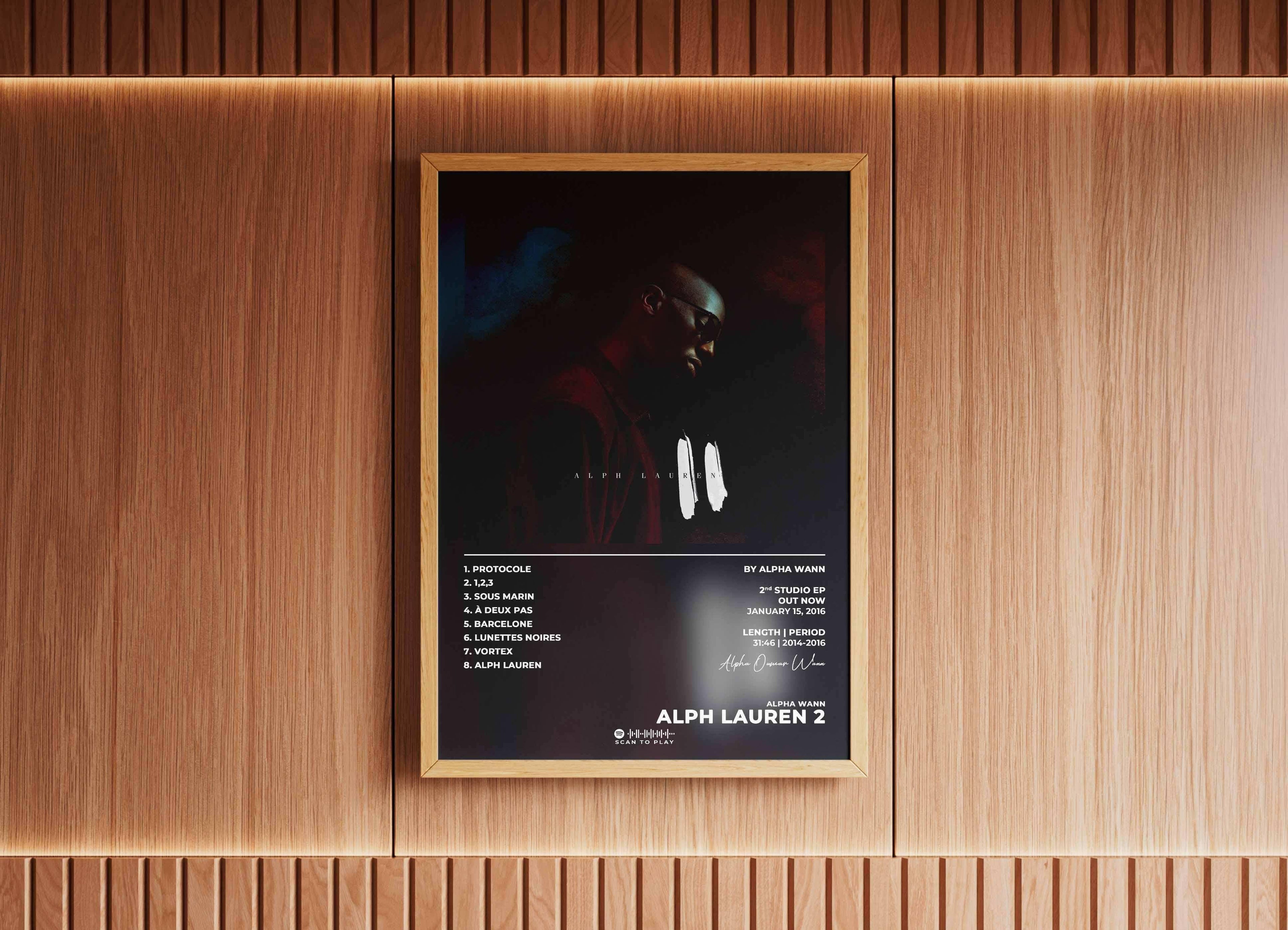 Affiche encadrée sur mur en bois, fait en France, livraison 48h gratuite, cadeau idéal Noël