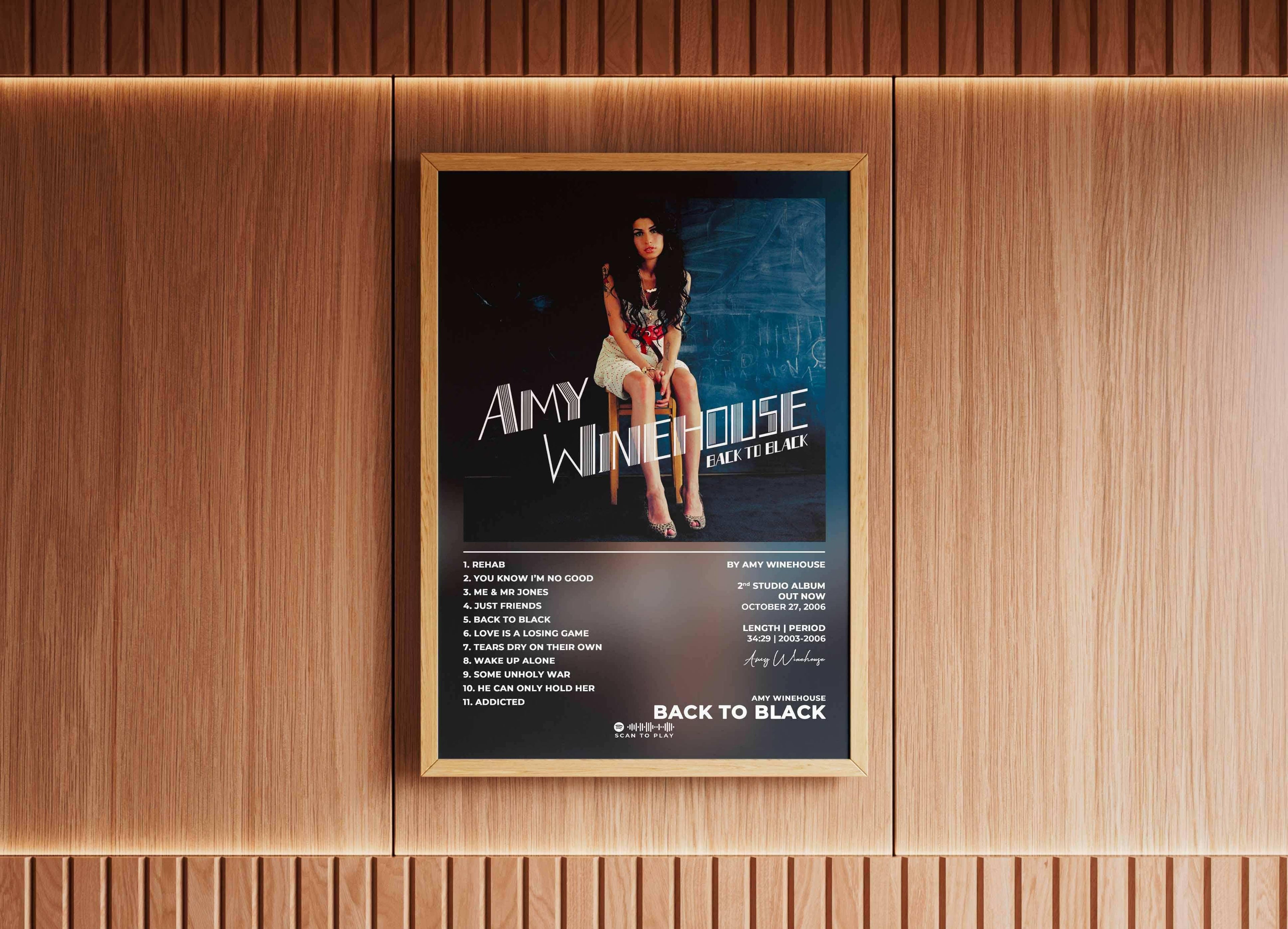 Back To Black Amy Winehouse Poster - Backyard