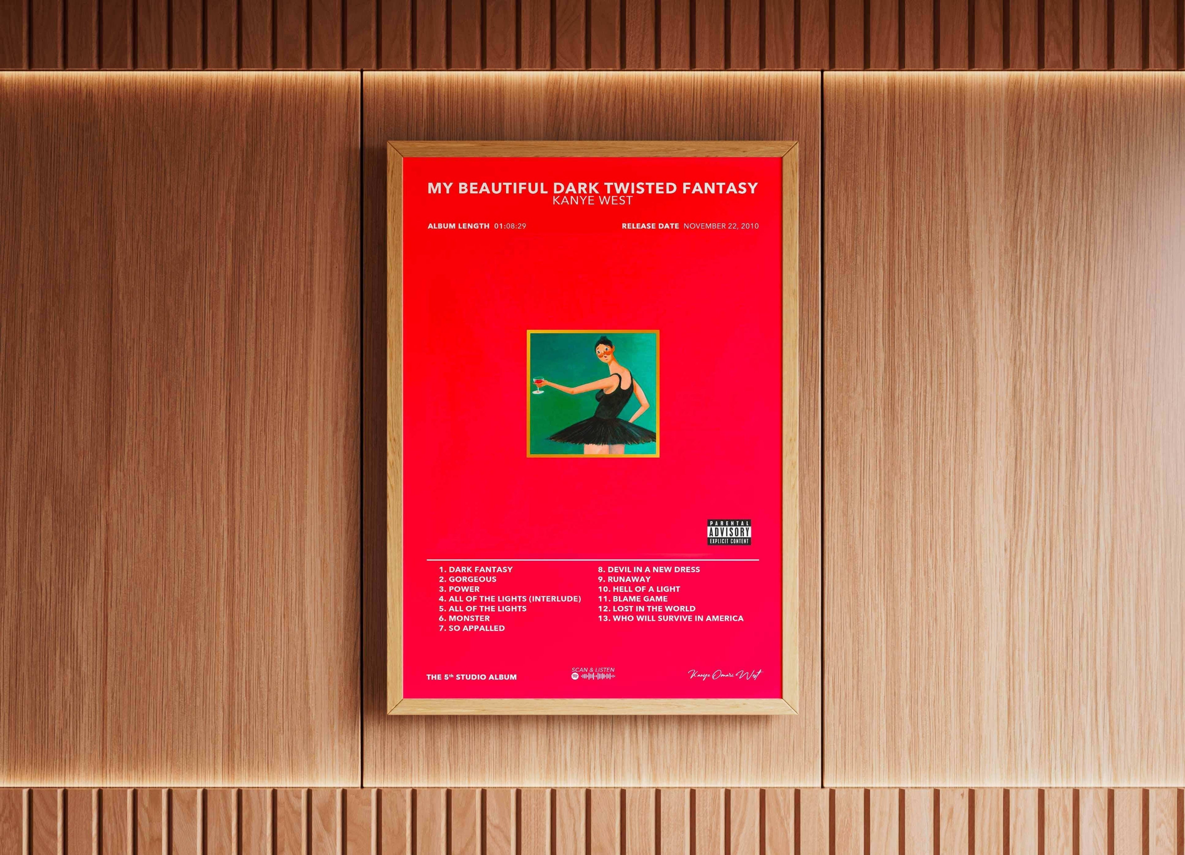 Poster My Beatiful Dark Twisted Fantasy Kanye West - Backyard