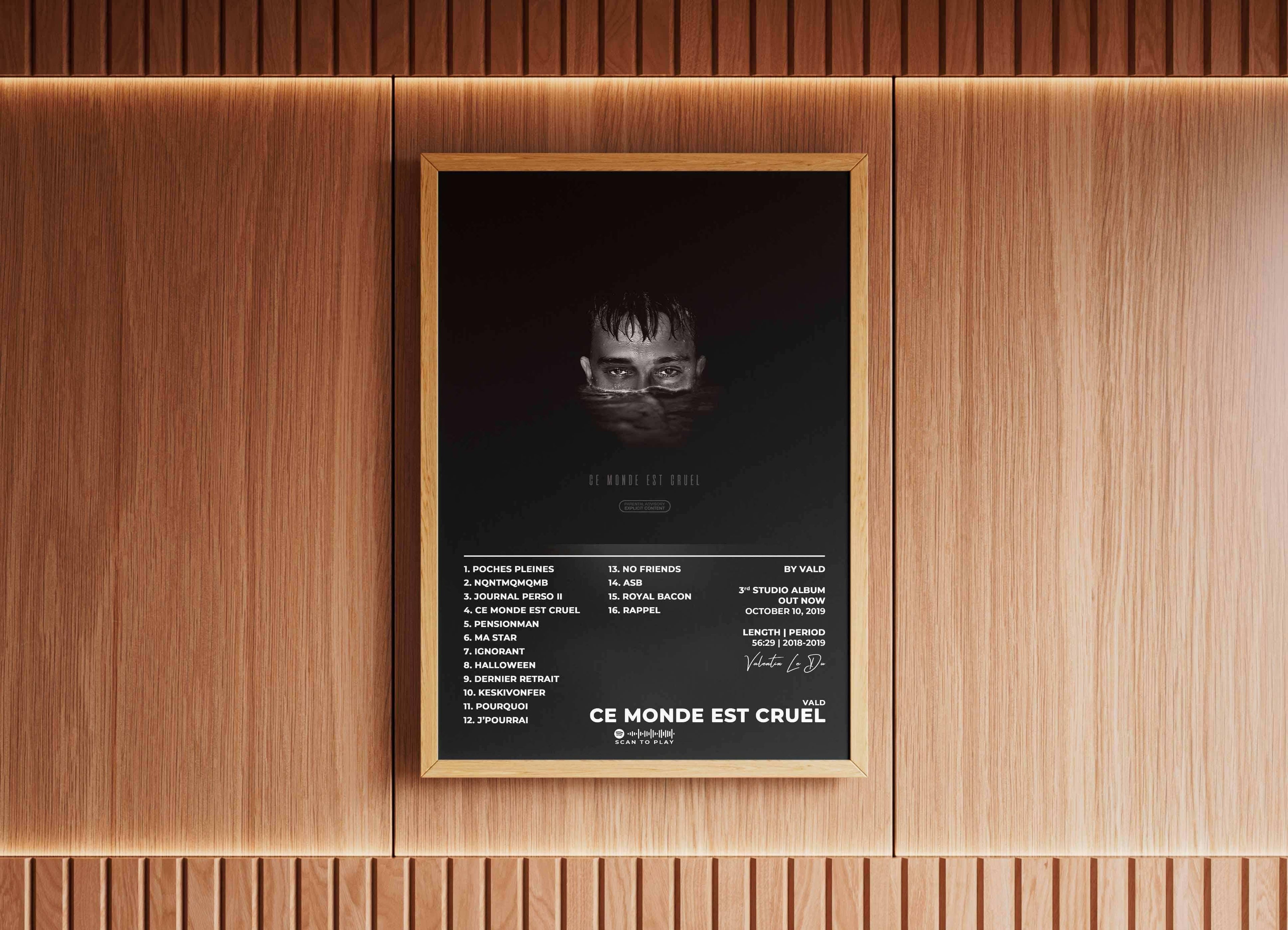 Ce Monde Est Cruel Vald Poster - Backyard