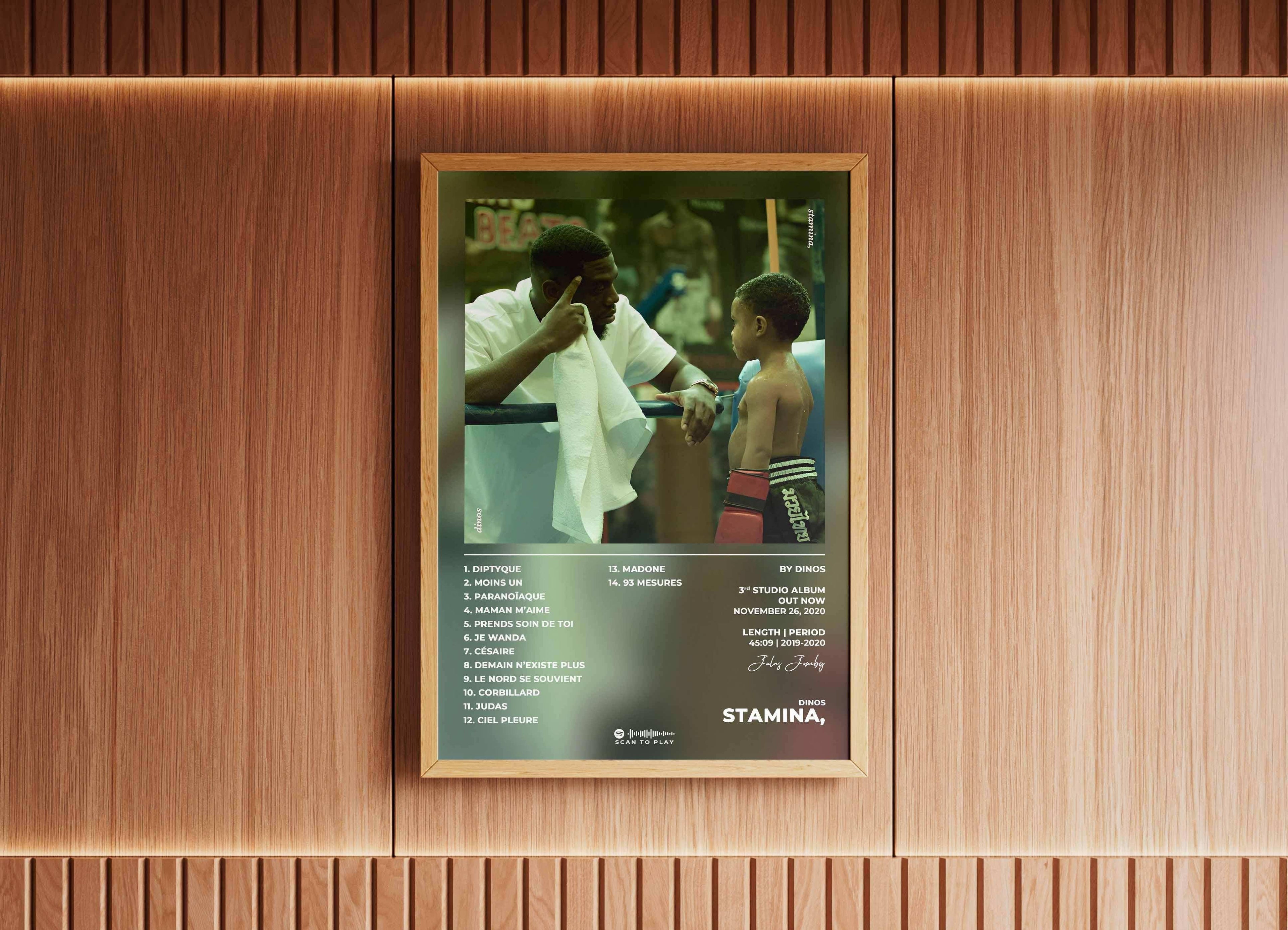 Affiche encadrée d'un coach et d'un jeune boxeur dans une salle, fait en France, livraison gratuite 48h, cadeau idéal pour Noël