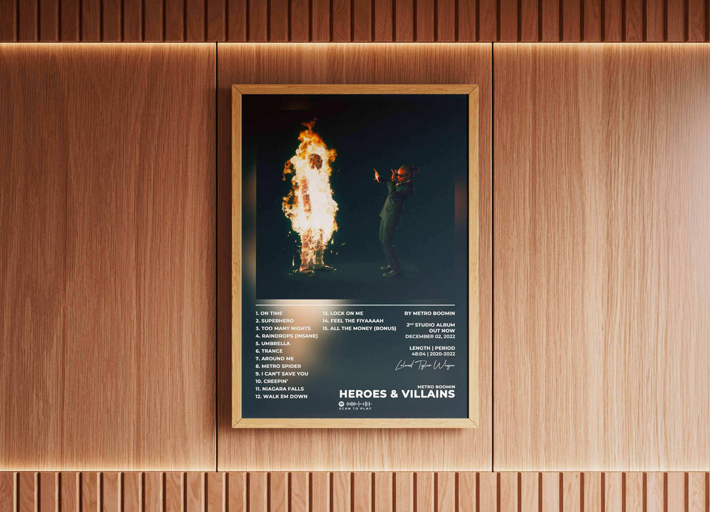 Heroes & Villains Metro Boomin Poster - Backyard