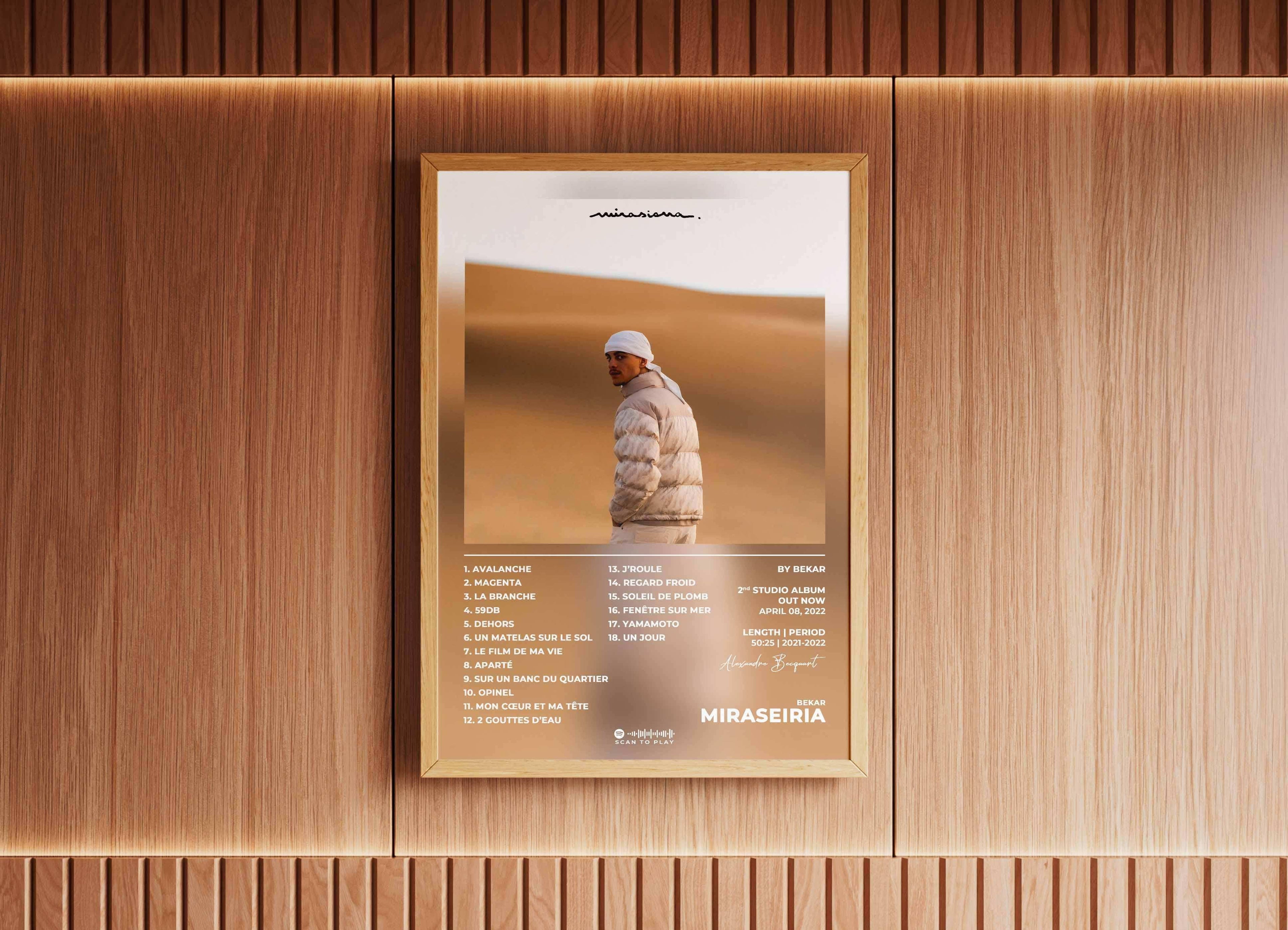 Affiche album avec homme dans le désert, fait en France, livraison 48h gratuite, cadeau Noël