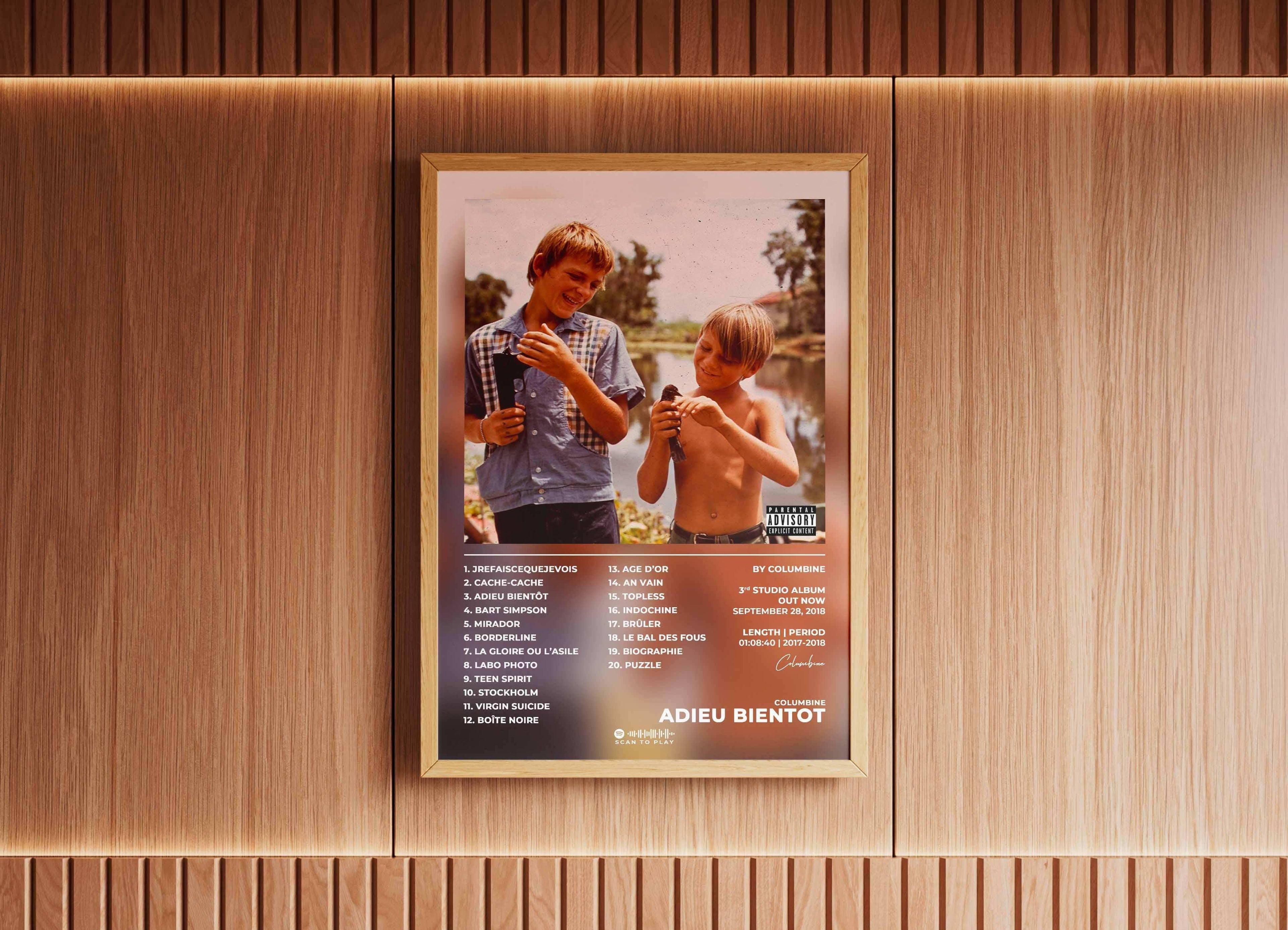 Affiche encadrée de deux garçons près d’un lac, fait en France, livraison gratuite 48h, cadeau idéal Noël