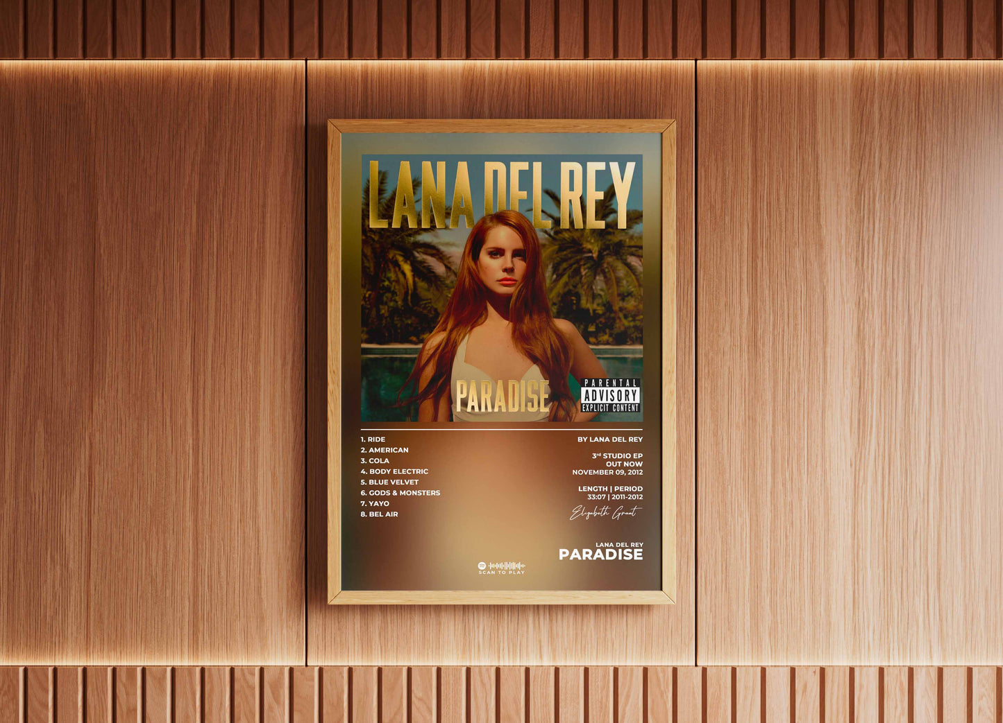 Paradise Lana Del Rey Poster