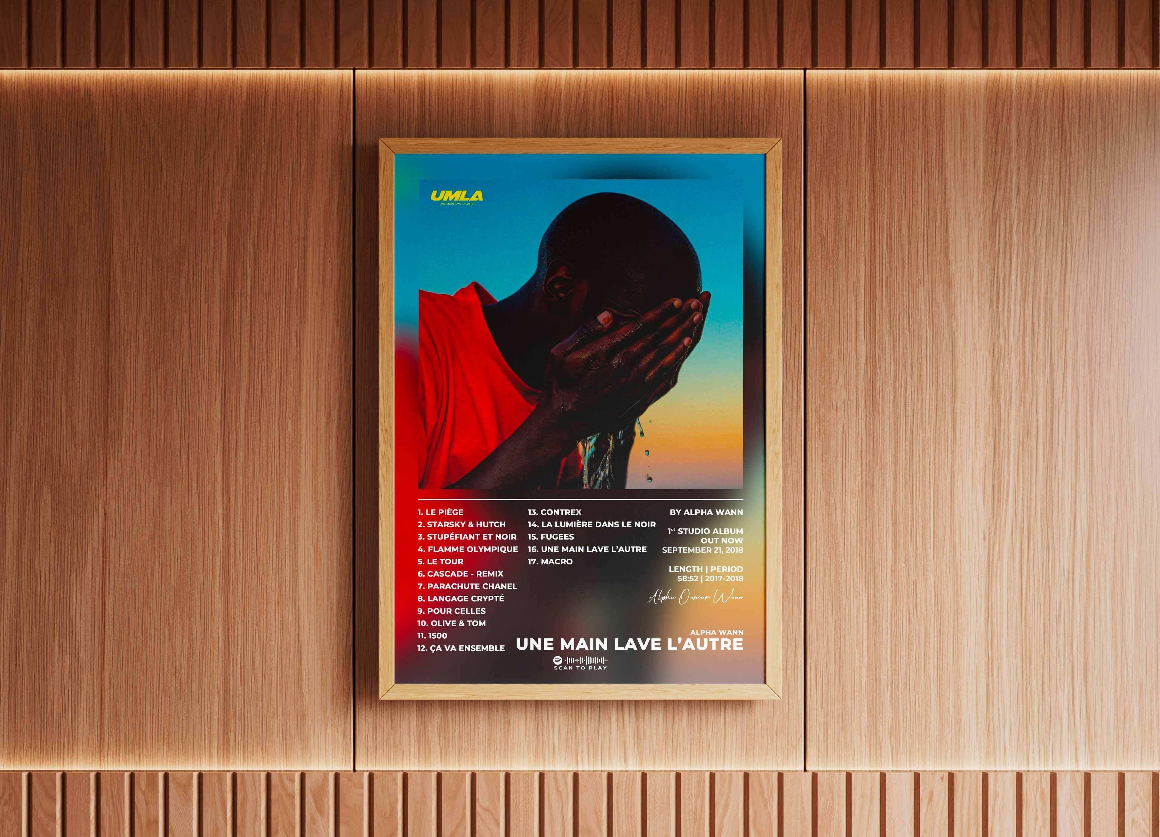 Affiche colorée d’un homme s’essuyant le visage, fait en France, livraison gratuite 48h, cadeau Noël idéal