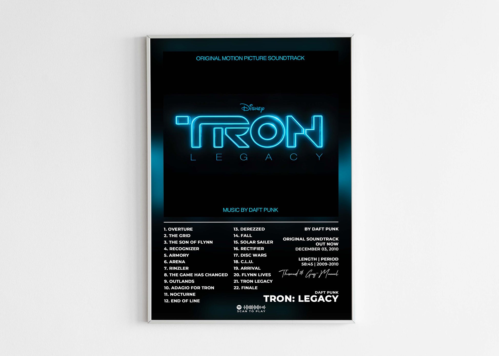 Tron Legacy Daft Punk Poster Backyard