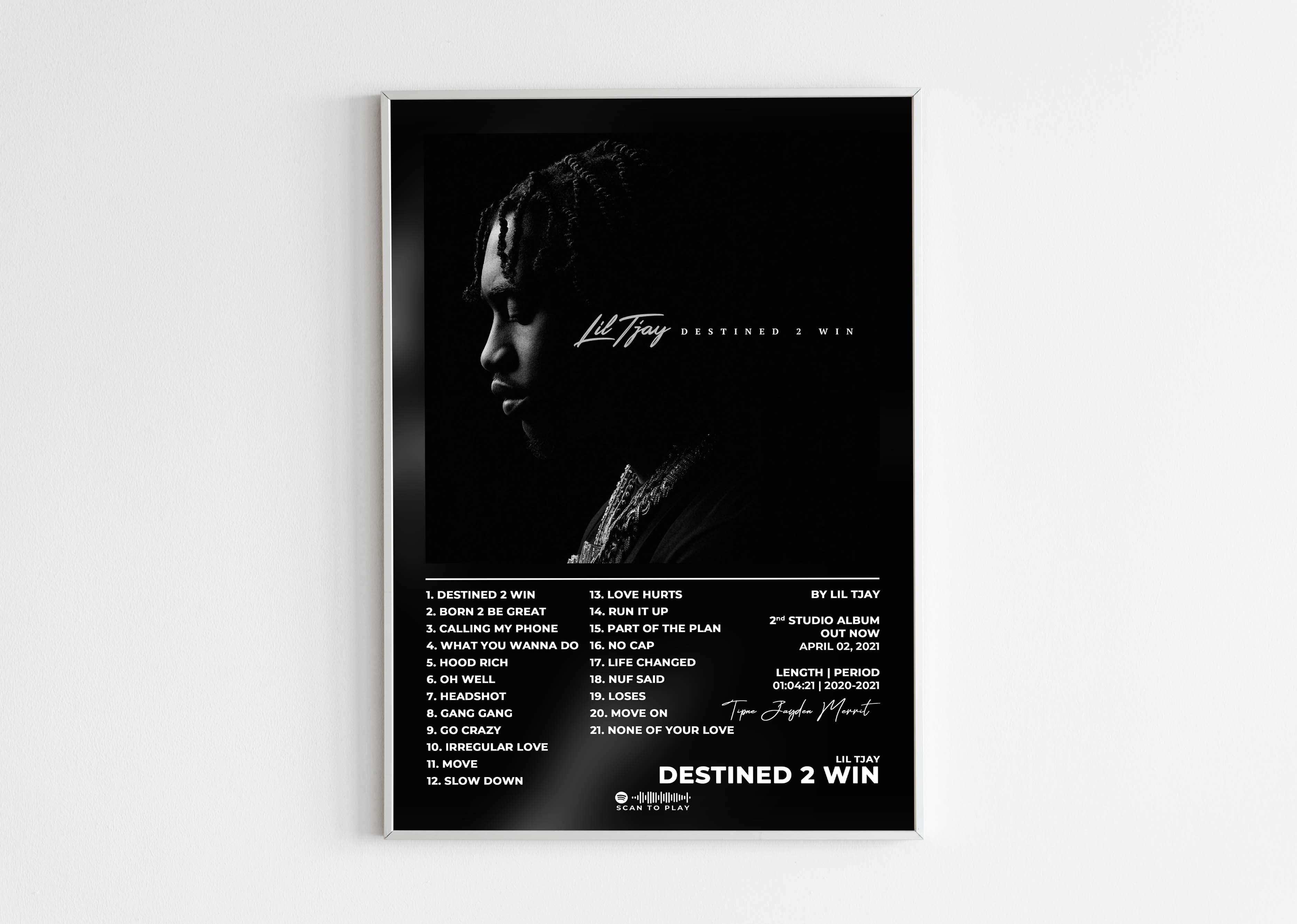 Destined 2 Win Lil Tjay Poster - Backyard