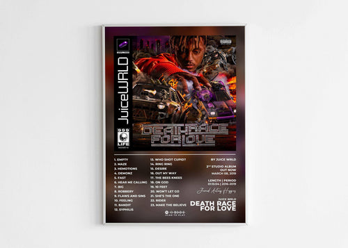 Death Race For Love Juice Wrld Poster - Backyard