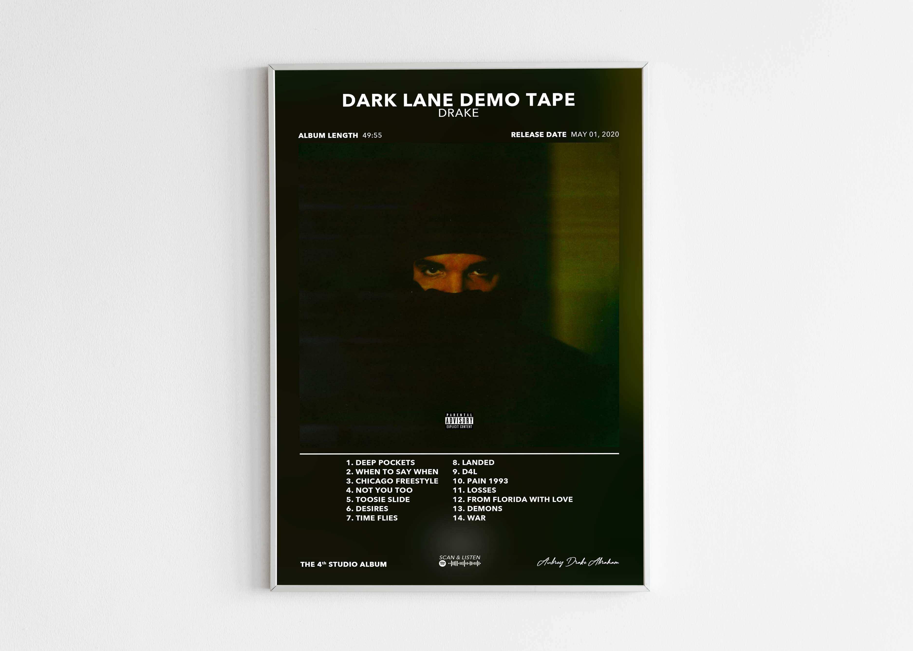 Poster Dark Lane Demo Tape Drake - Backyard
