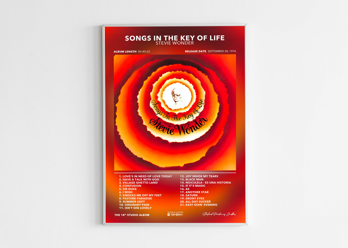 Poster Songs In The Key Of Life Stevie Wonder