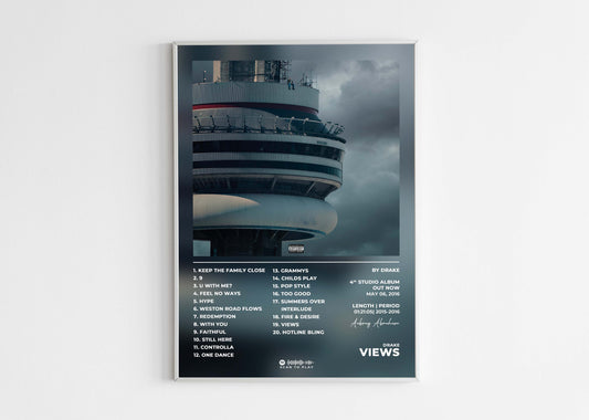 Views Drake Poster Backyard