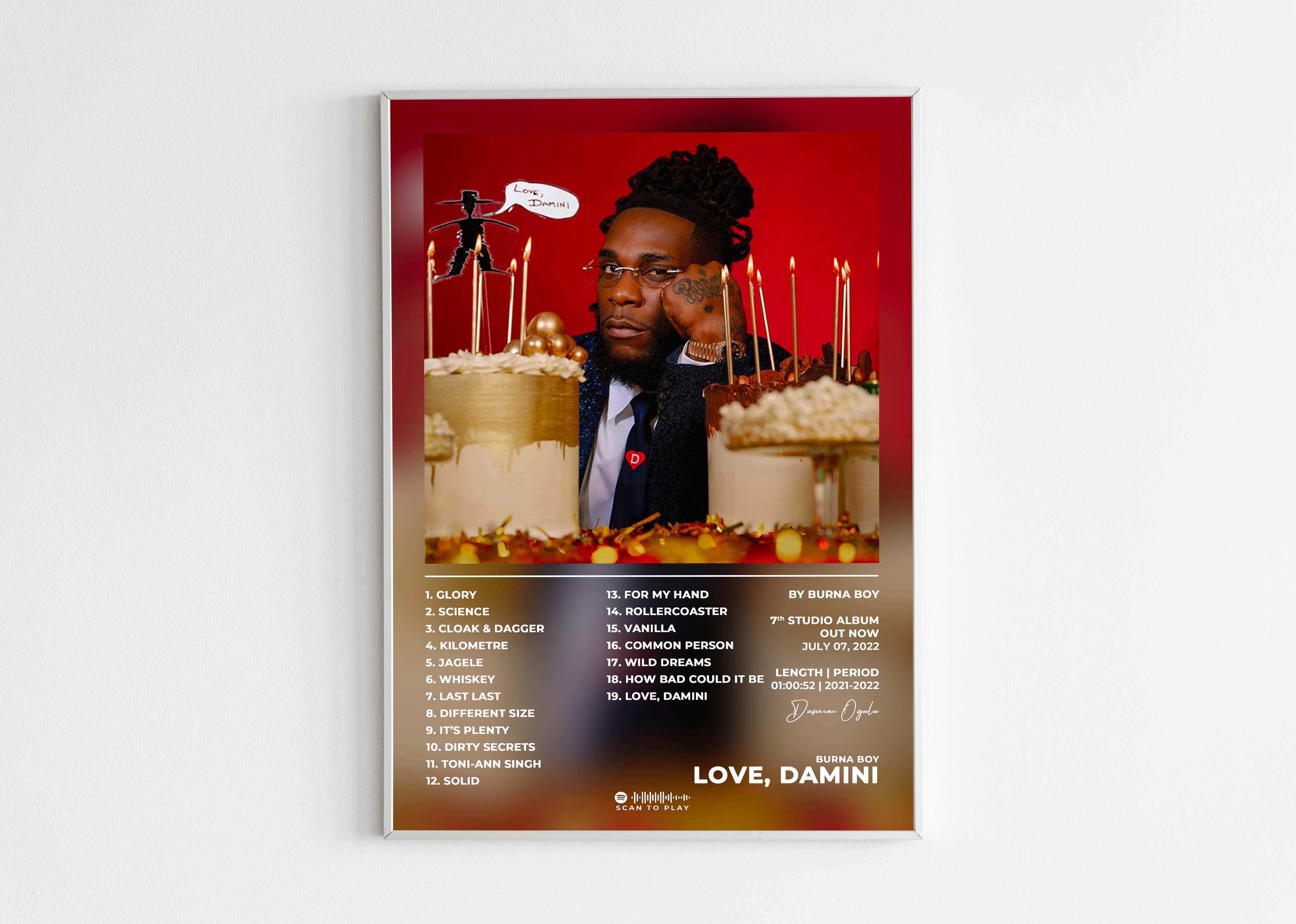 Affiche d’un homme devant des gâteaux d’anniversaire, fond rouge, fait en France, livraison gratuite 48h, cadeau idéal pour Noël