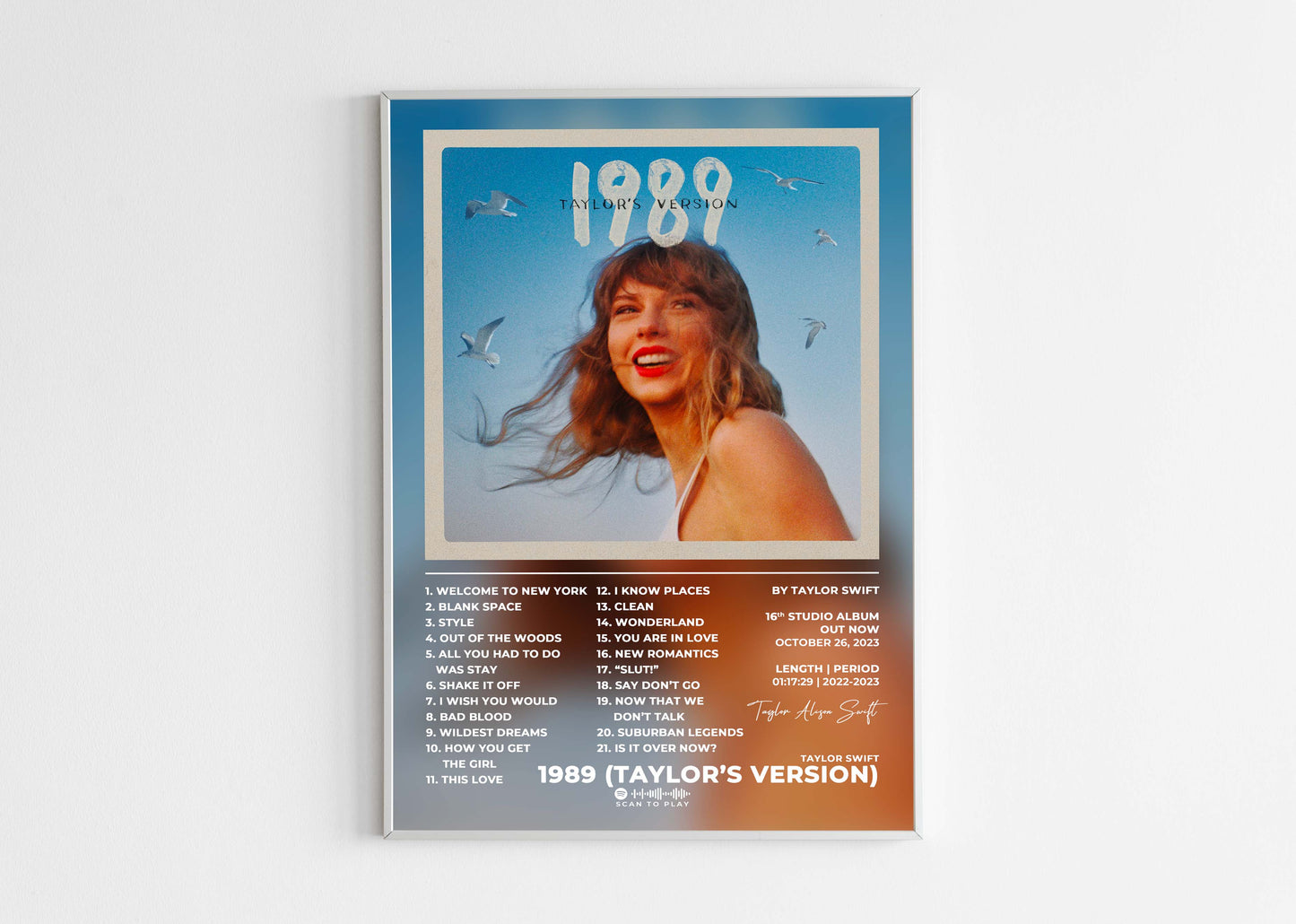 1989 (Taylor's Version) Taylor Swift Poster Backyard