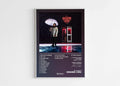 Affiche d'homme sous la pluie avec parapluie, cabine téléphonique, fait en France, livraison gratuite 48h, cadeau idéal Noël