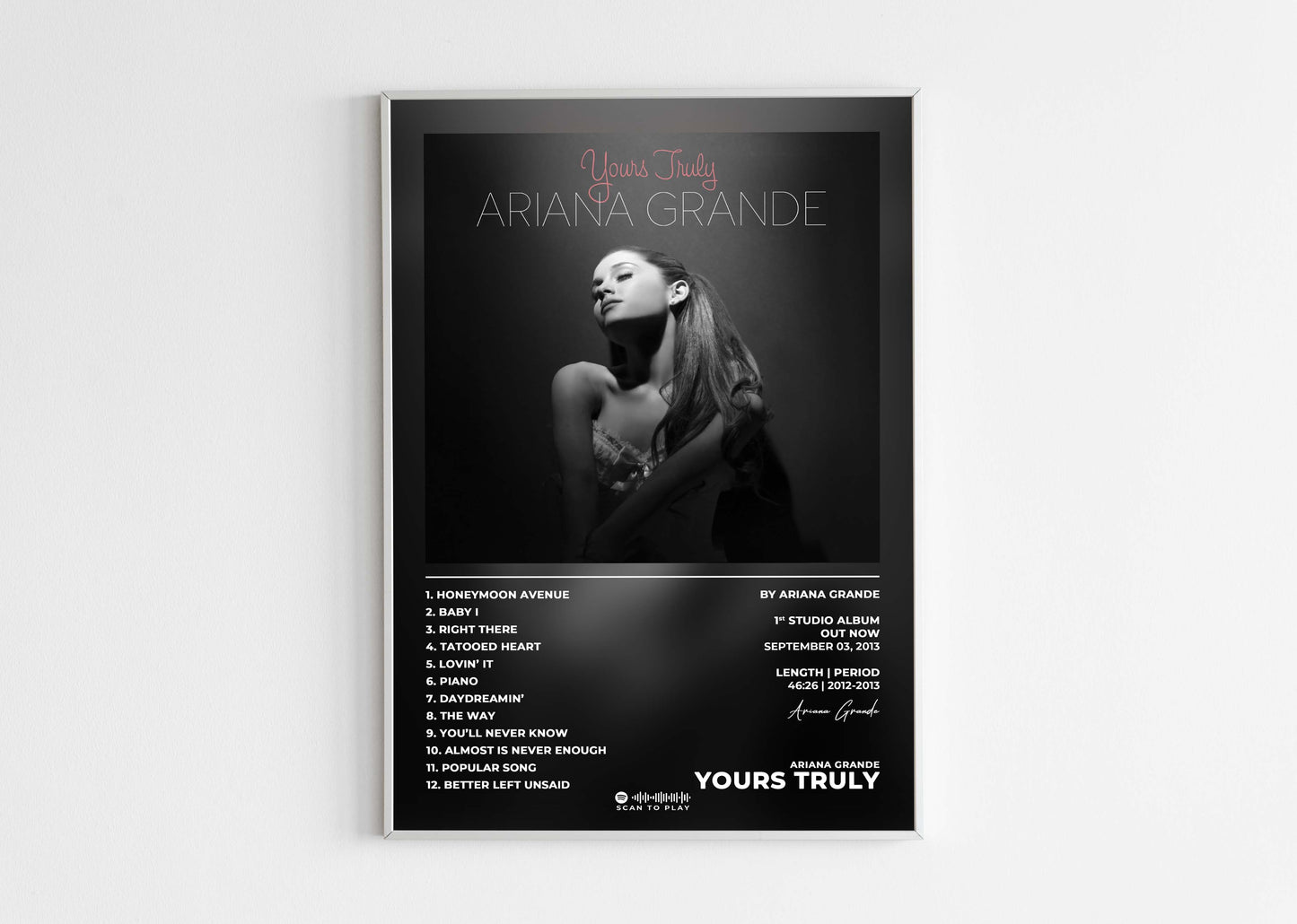 Yours Truly Ariana Grande Poster Backyard