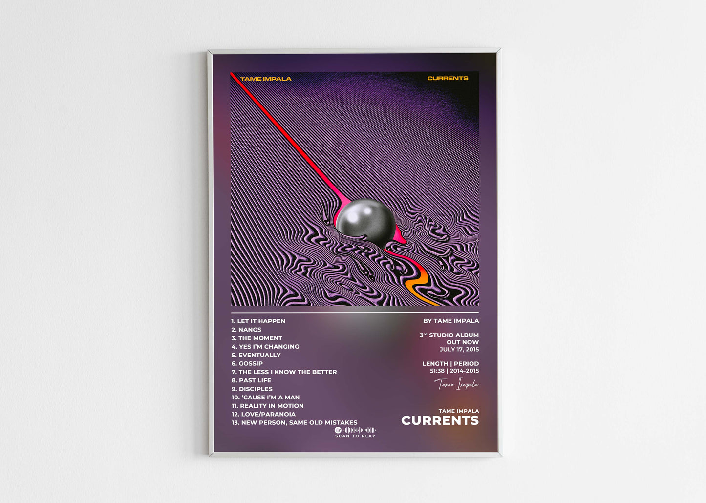 Currents Tame Impala Poster