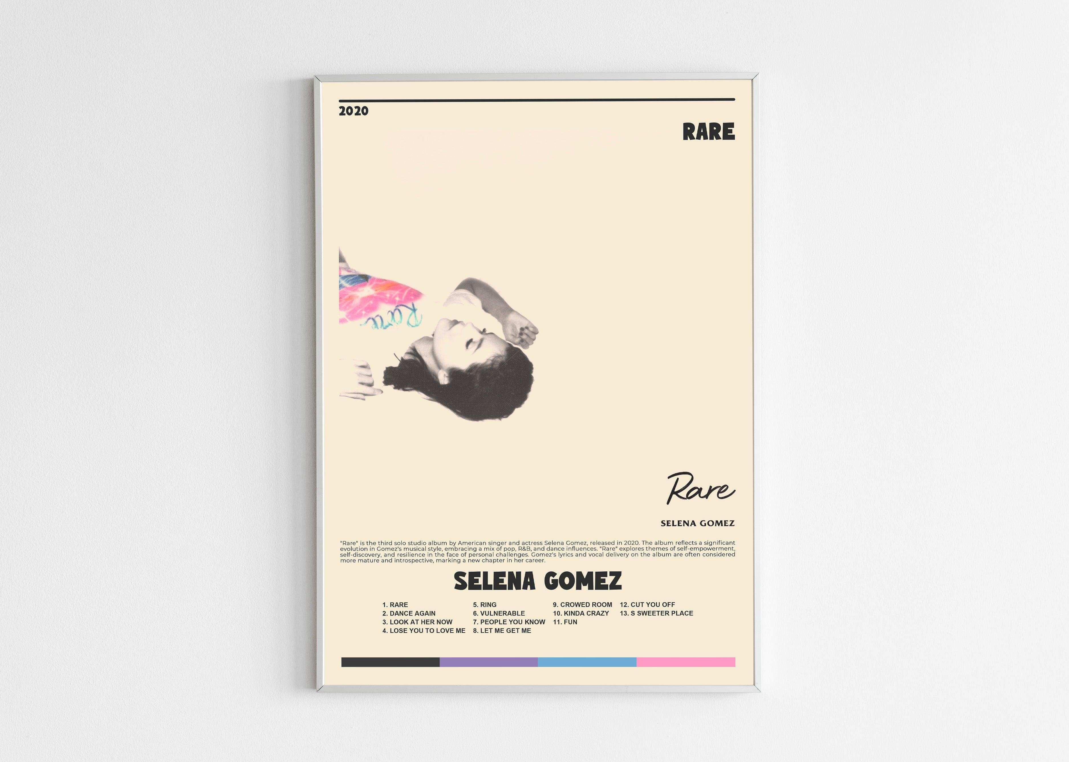 Affiche Rare Selena Gomez, fait en France, livraison gratuite 48h, cadeau idéal pour Noël