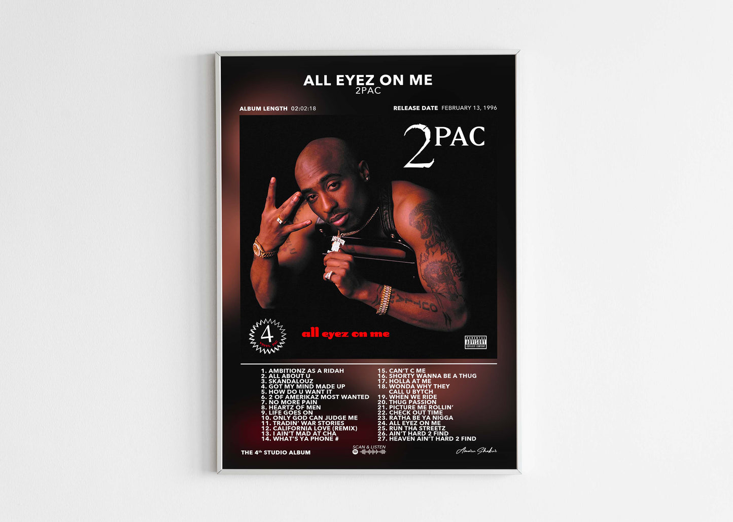 Poster All Eyez On Me 2Pac