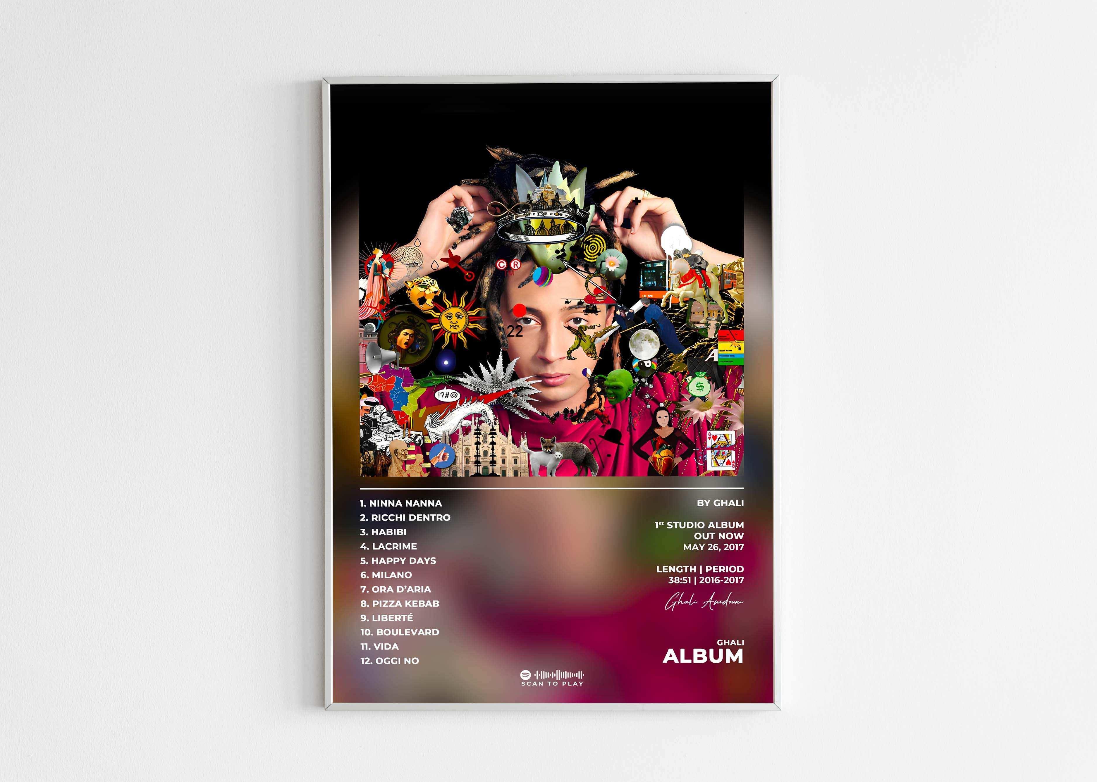 Ghali Rapper Poster Album Ghali Poster – Backyard