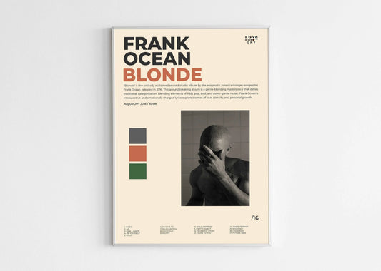 Blonde Franck Ocean Poster