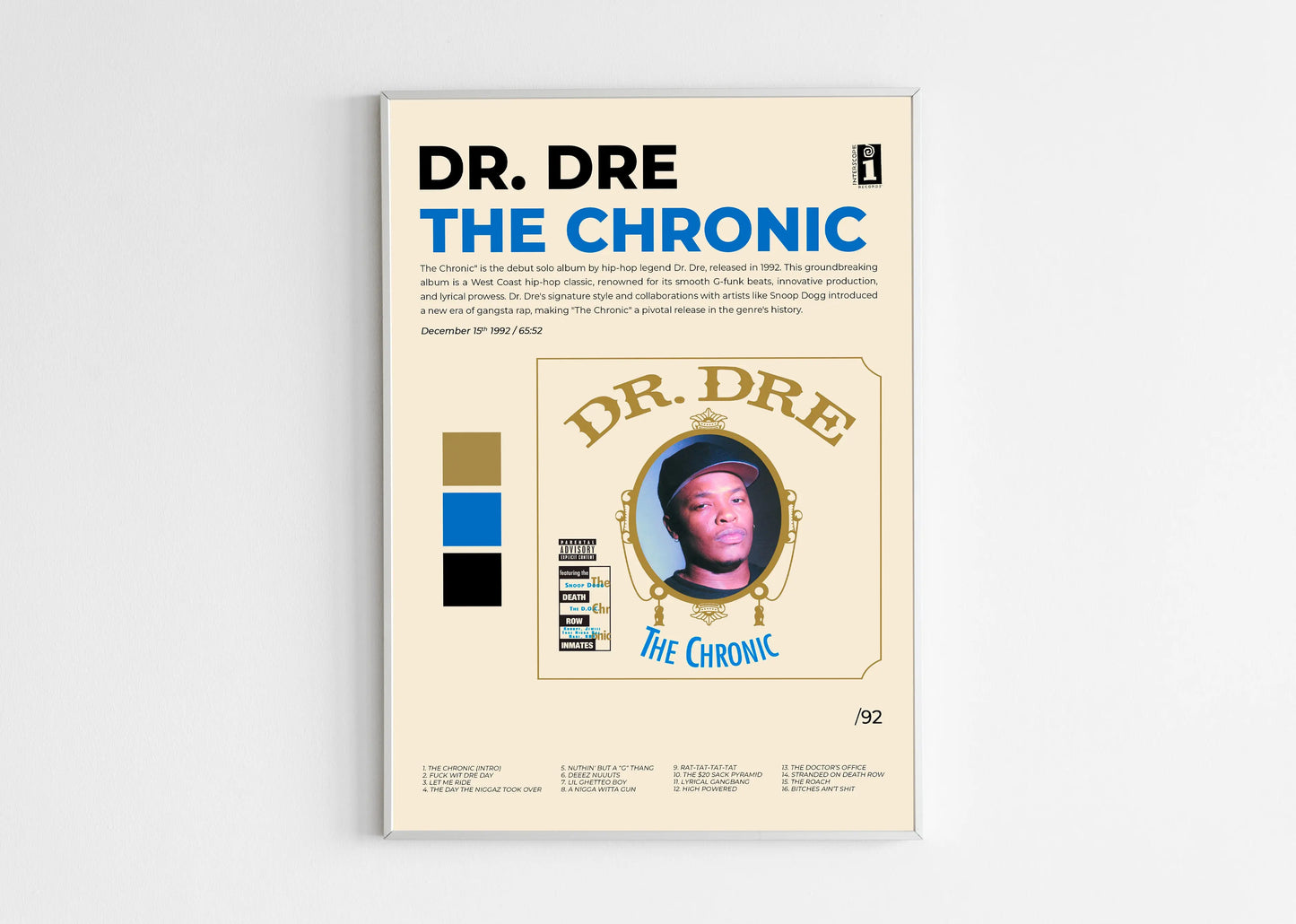 The Chronic Dr. Dre Poster Backyard