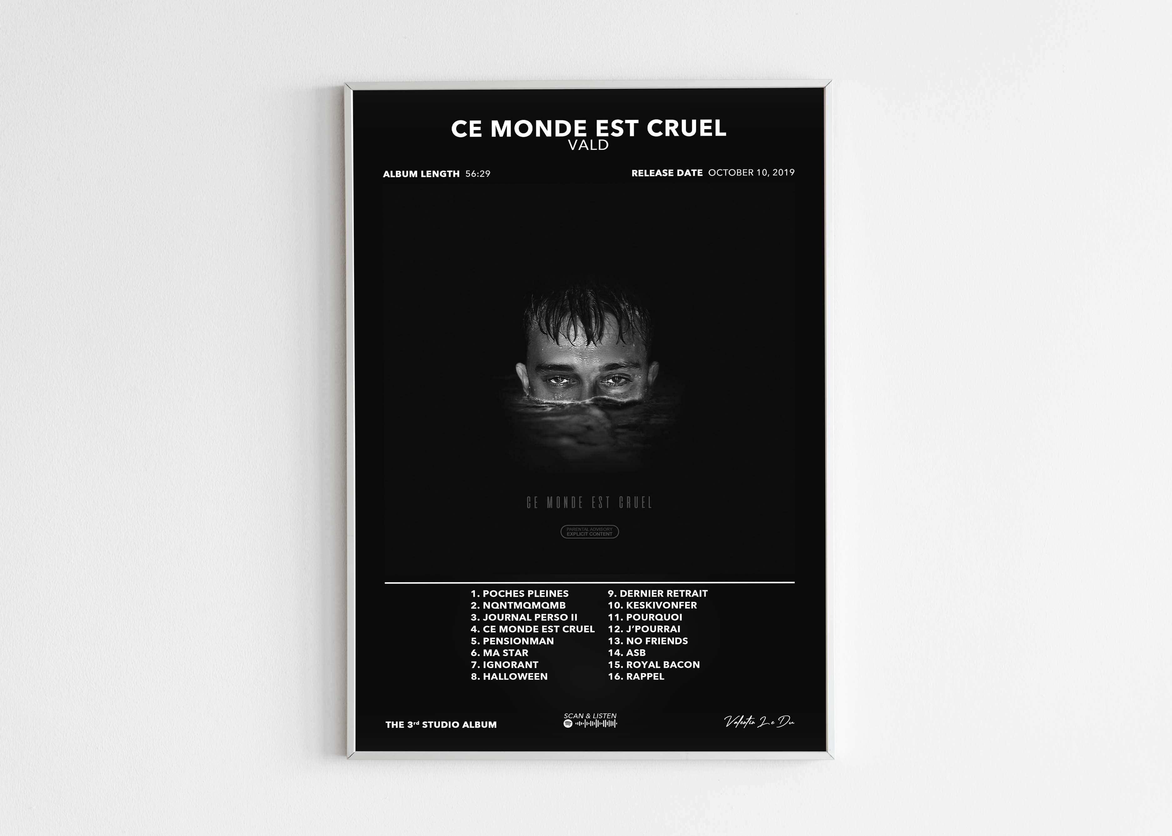 Poster Ce Monde Est Cruel Vald - Backyard