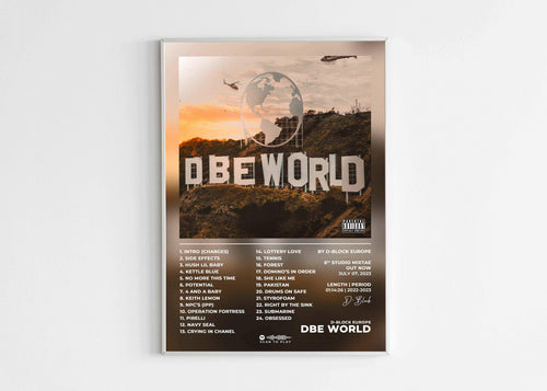 Affiche D-Block Europe DBE World avec paysage, fait en France, livraison gratuite 48h, cadeau Noël idéal