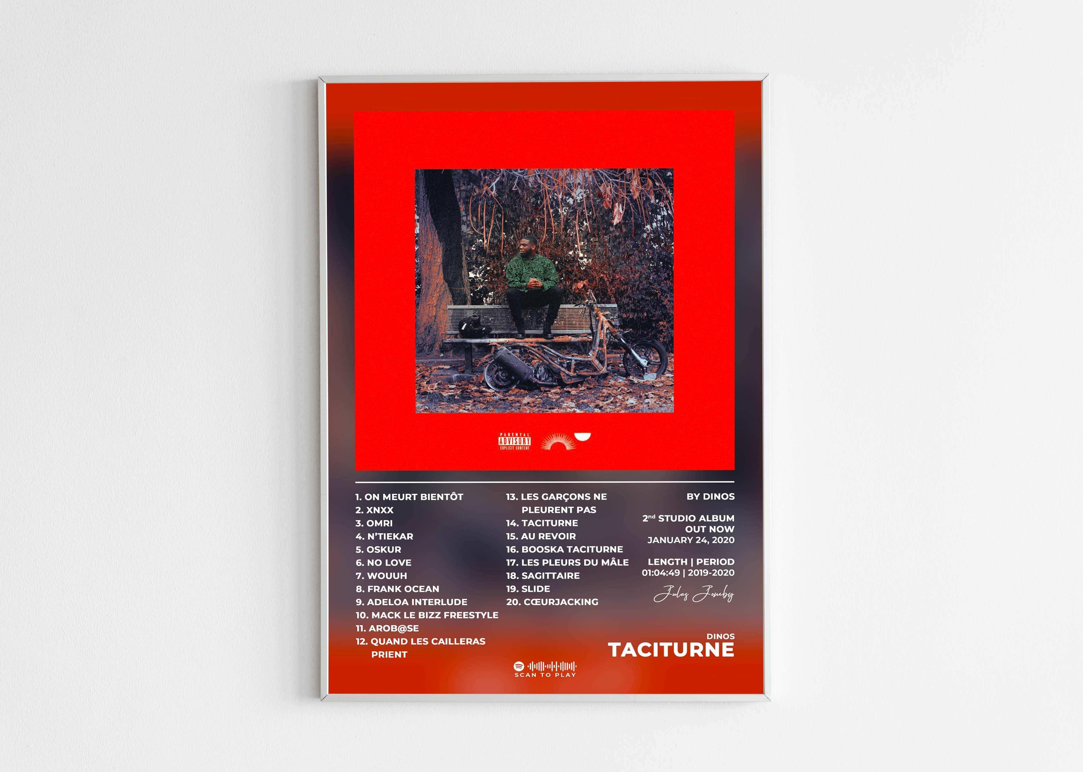 Affiche d'album accroché au mur, fait en France, livraison gratuite 48h, cadeau idéal Noël