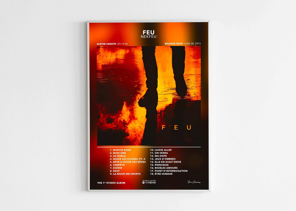 Poster Feu Nekfeu - Backyard