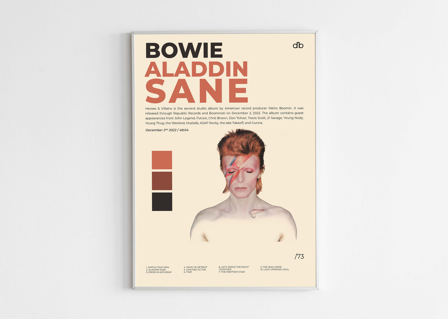 Aladdin Sane David Bowie Poster