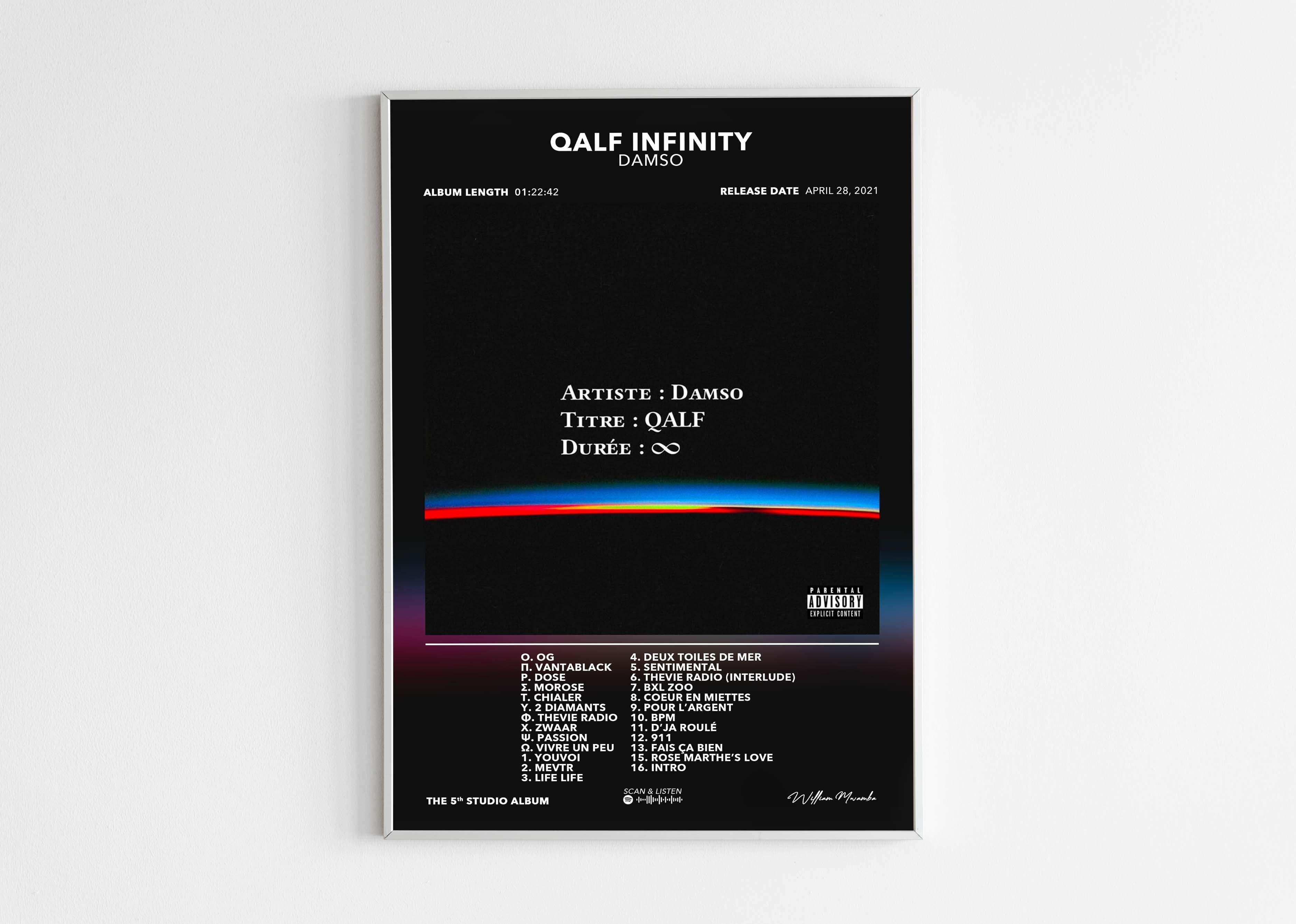 Poster Qalf Infinity Damso - Backyard