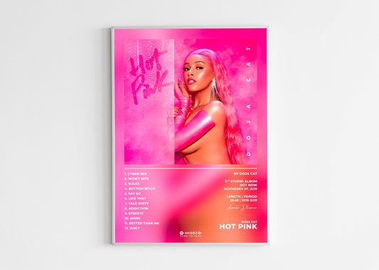 Hot Pink Doja Cat Poster Backyard