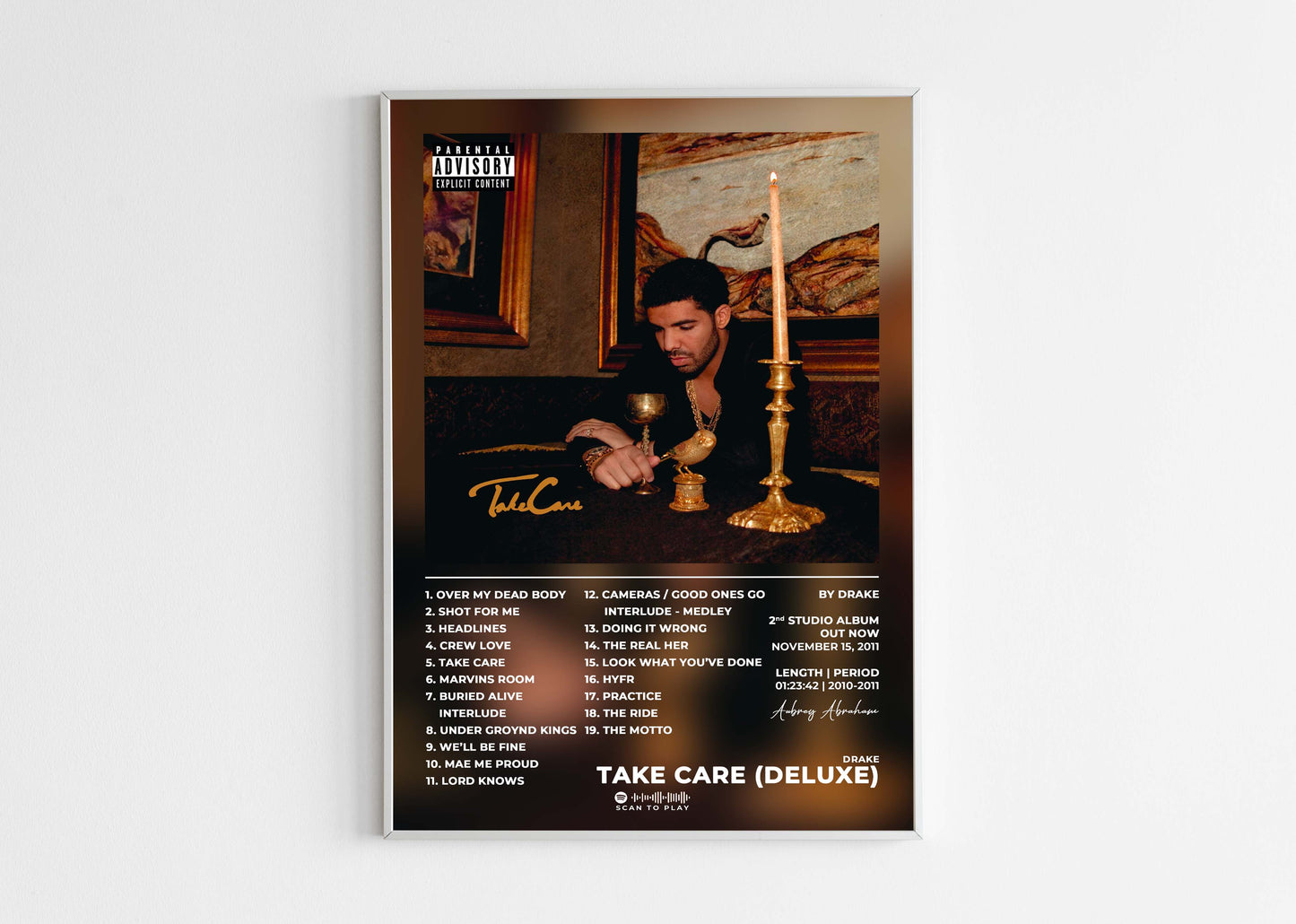 Take Care Drake Poster Backyard