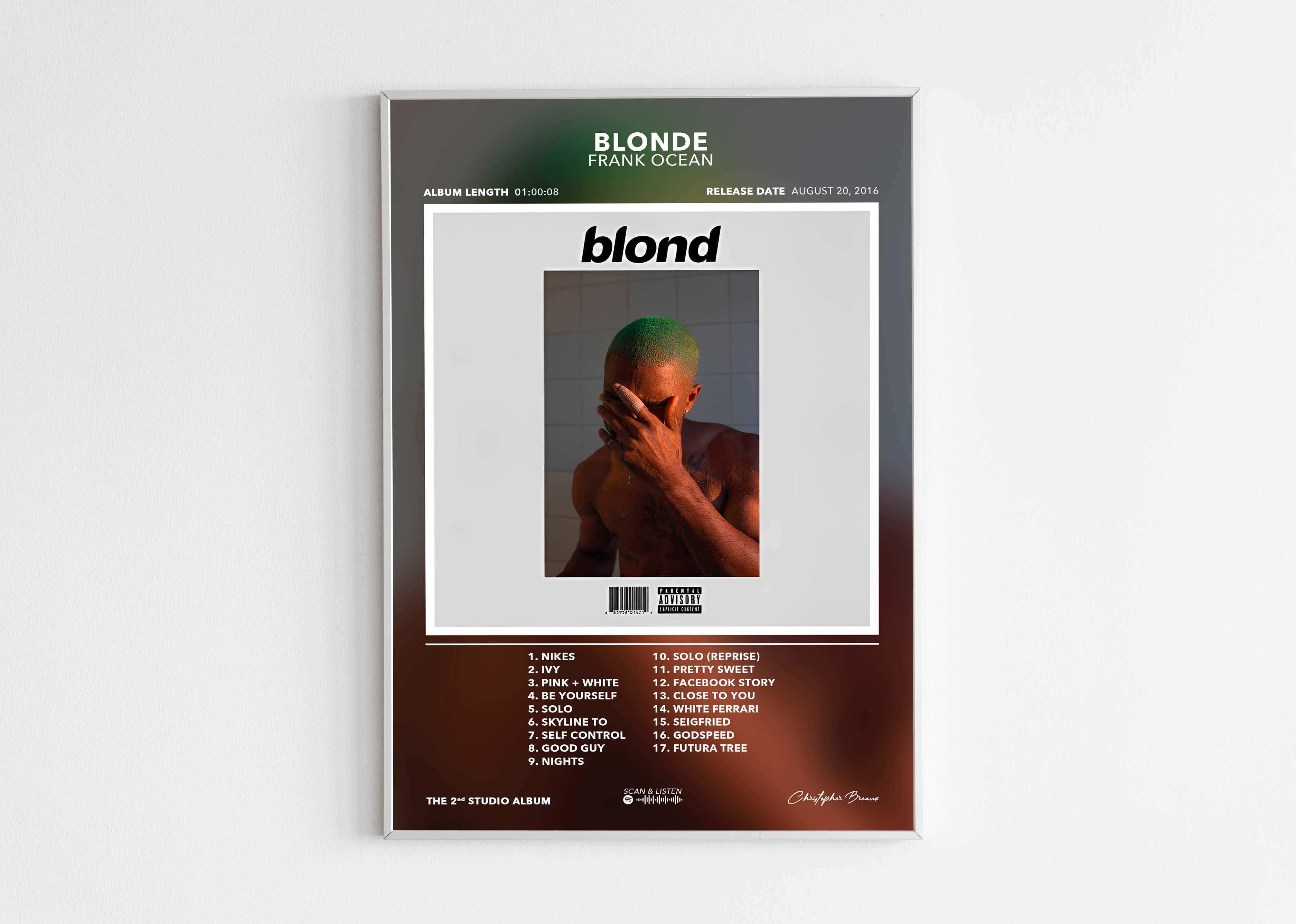 Poster Blonde Frank Ocean - Backyard