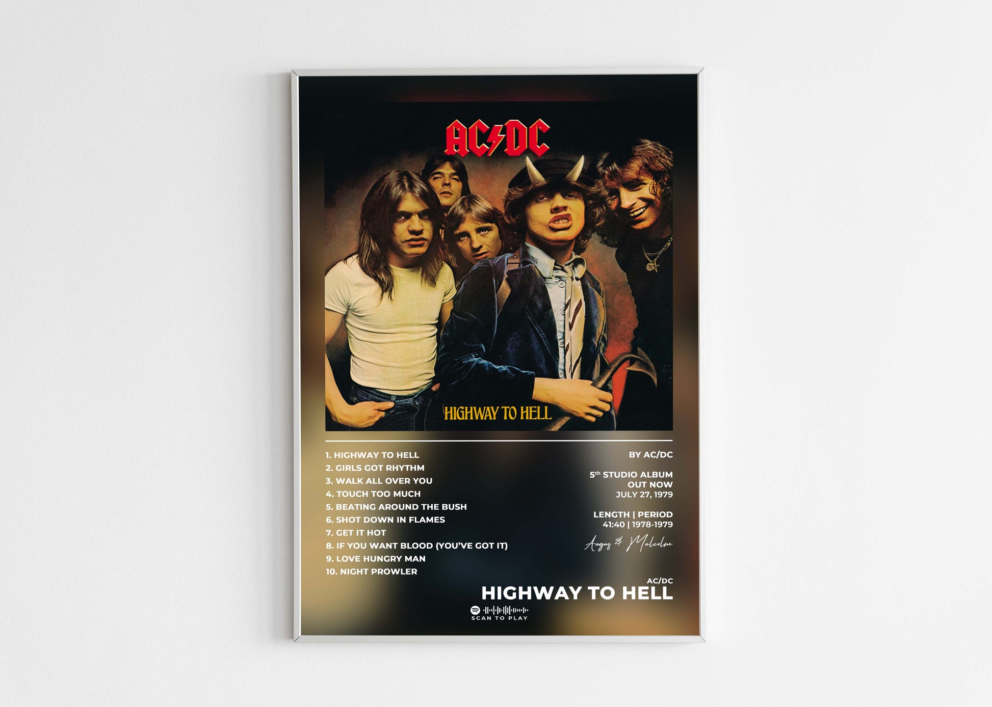 Highway To Hell AC/DC Poster Backyard