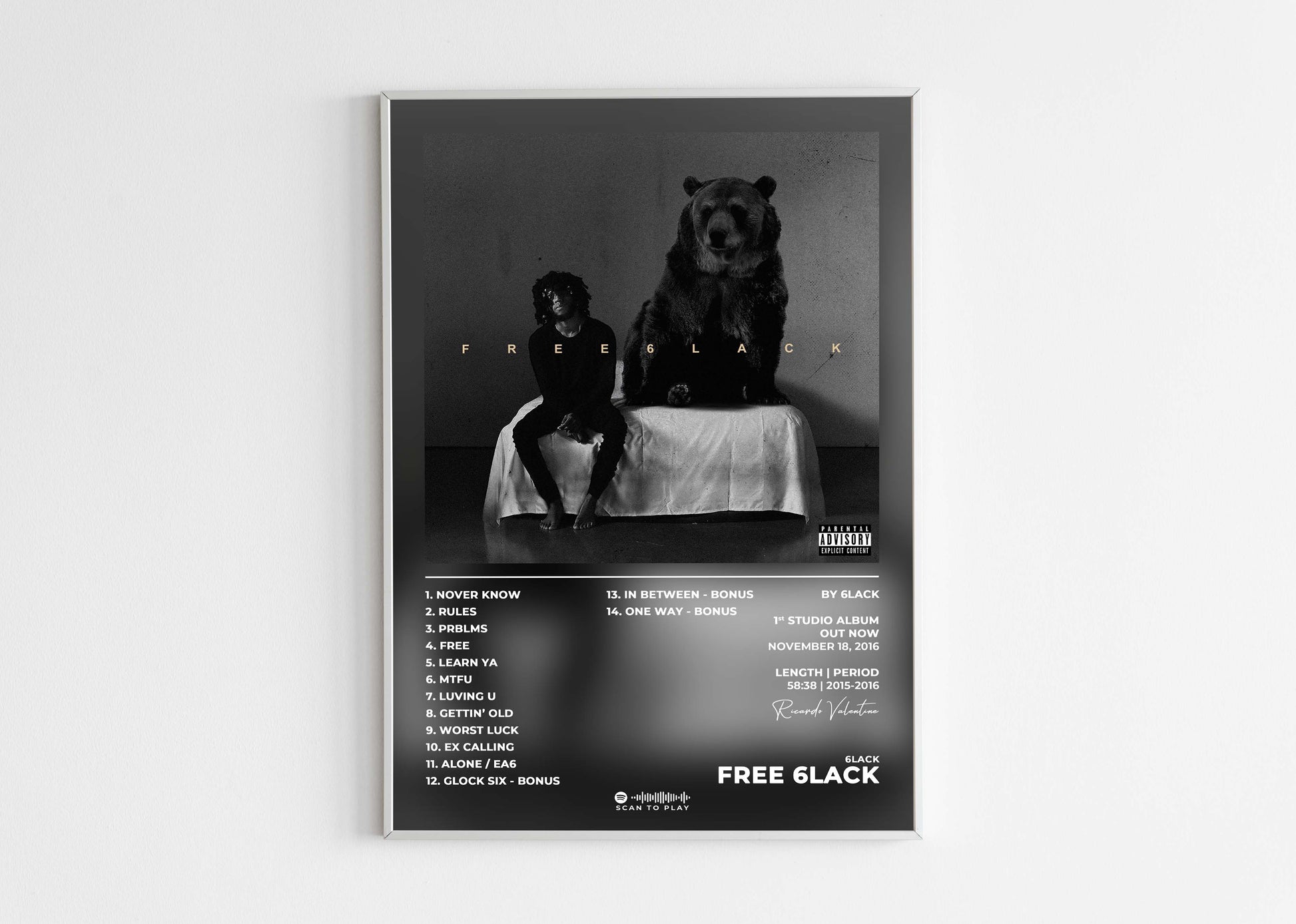 Free 6lack 6lack Poster Backyard